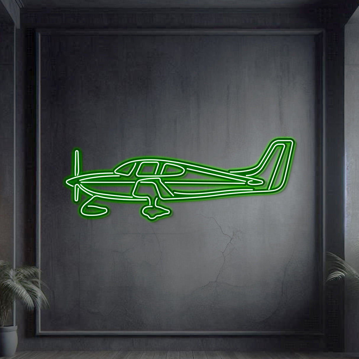 Navigate Craft SR22 décor, ready‑to‑hang with neon accent, a standout avgeek gift for aviation enthusiasts