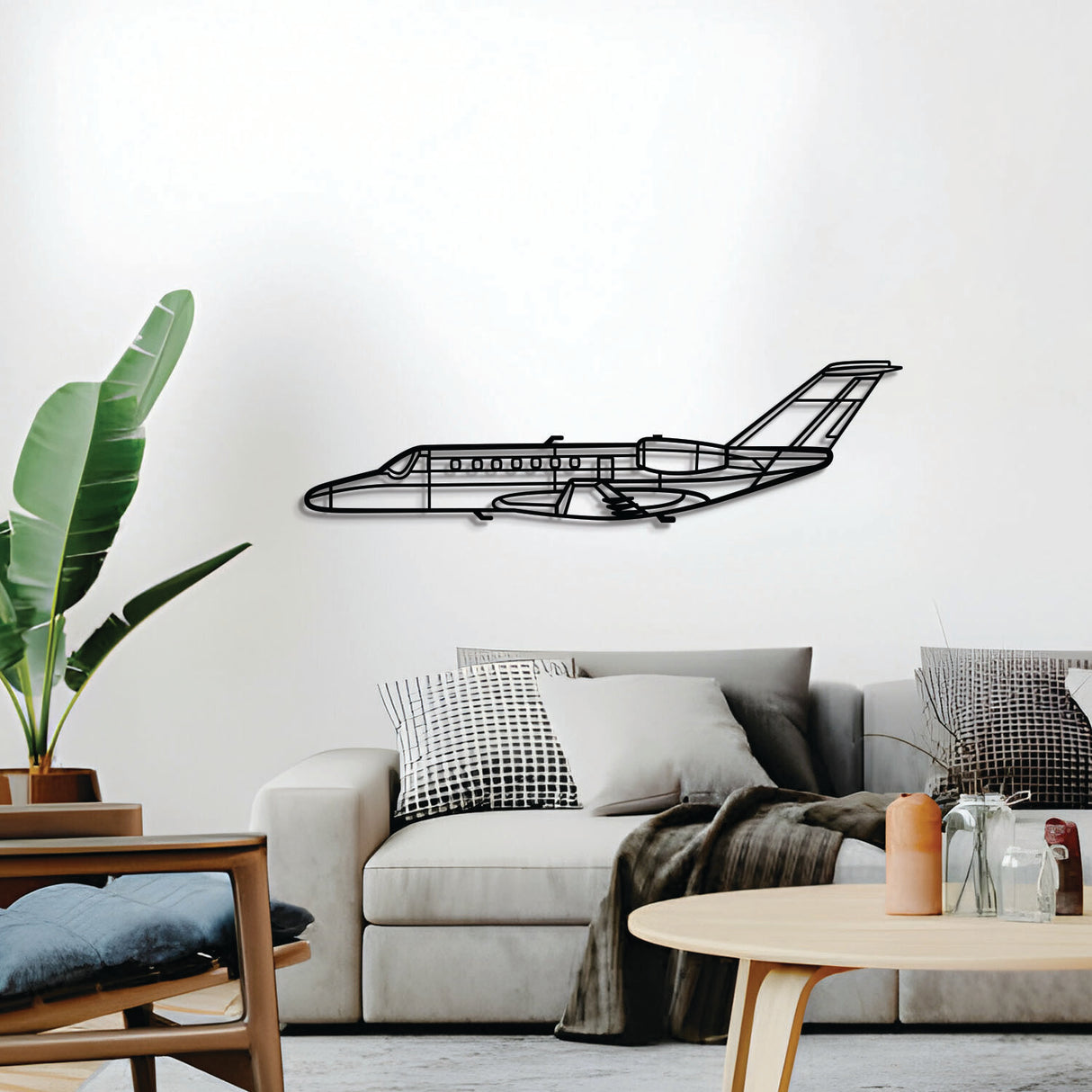 Navigate Craft Citation CJ3 décor, ready‑to‑hang with elevation spacers, ideal gift for avgeek aviation enthusiasts