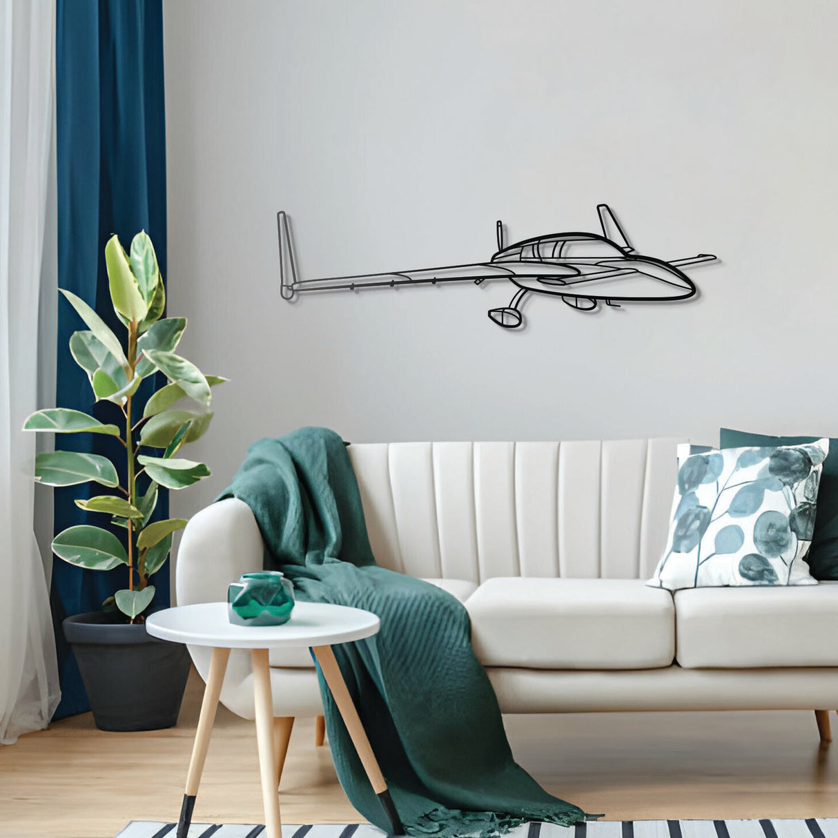 Gift for avgeeks: Cozy MK IV metal wall art—perfect centerpiece for aviation fans