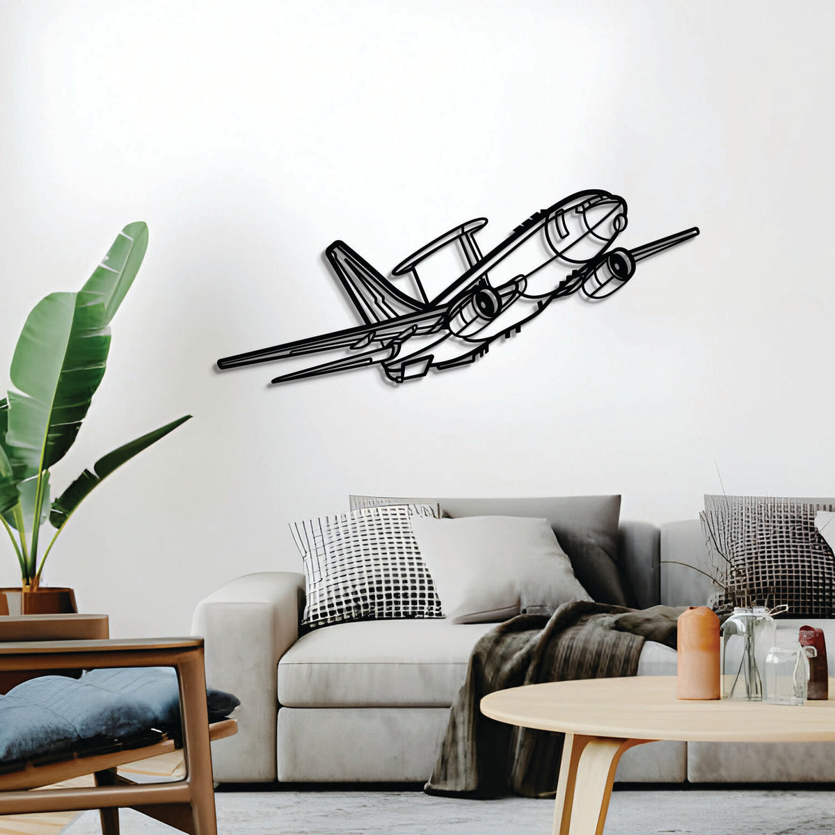 Navigate Craft E‑7A Wedgetail décor, ready‑to‑hang with elevation screws, ideal gift for aviation enthusiasts