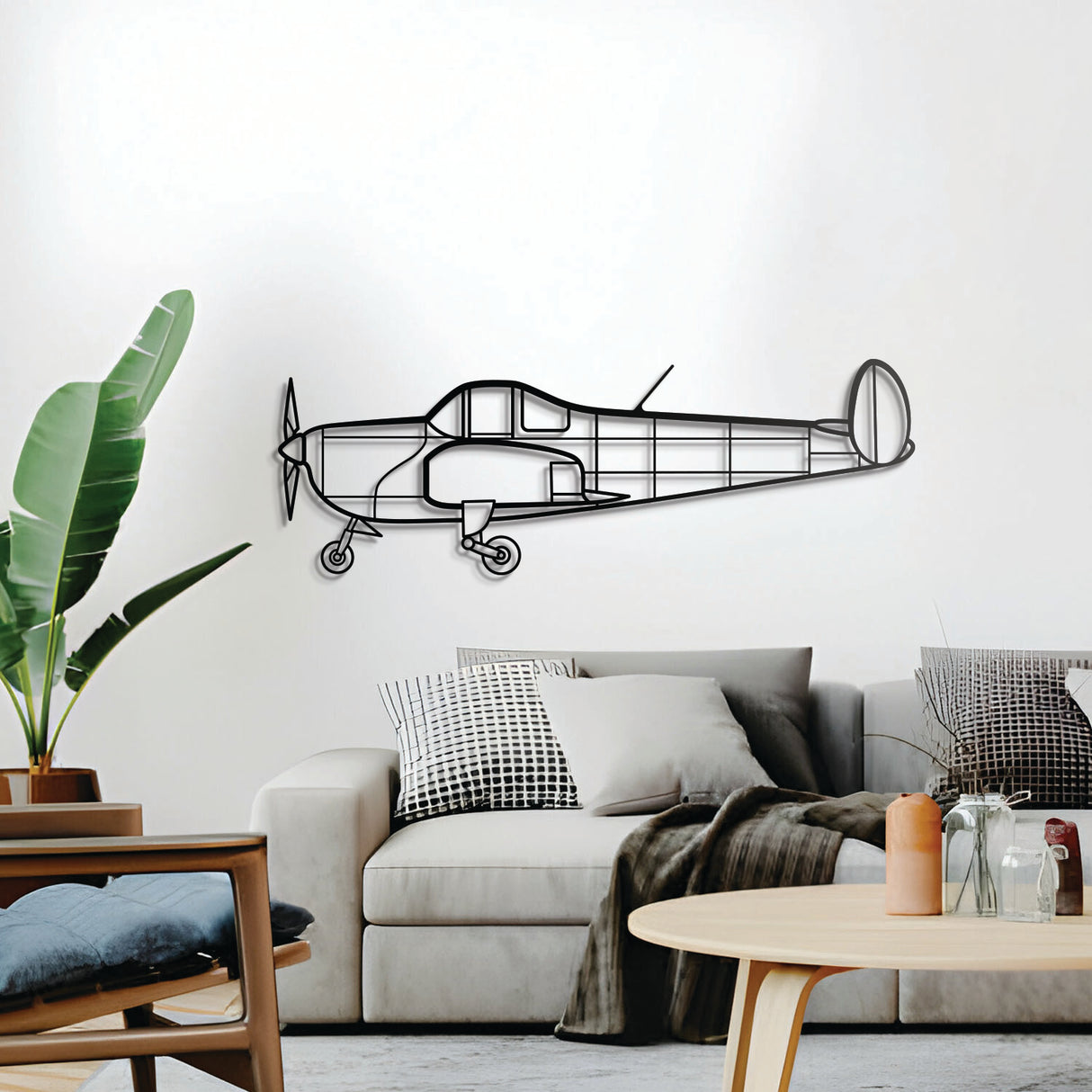 Ercoupe 415‑C light aircraft wall décor – iconic vintage monoplane design, perfect for hangar, office, or living space