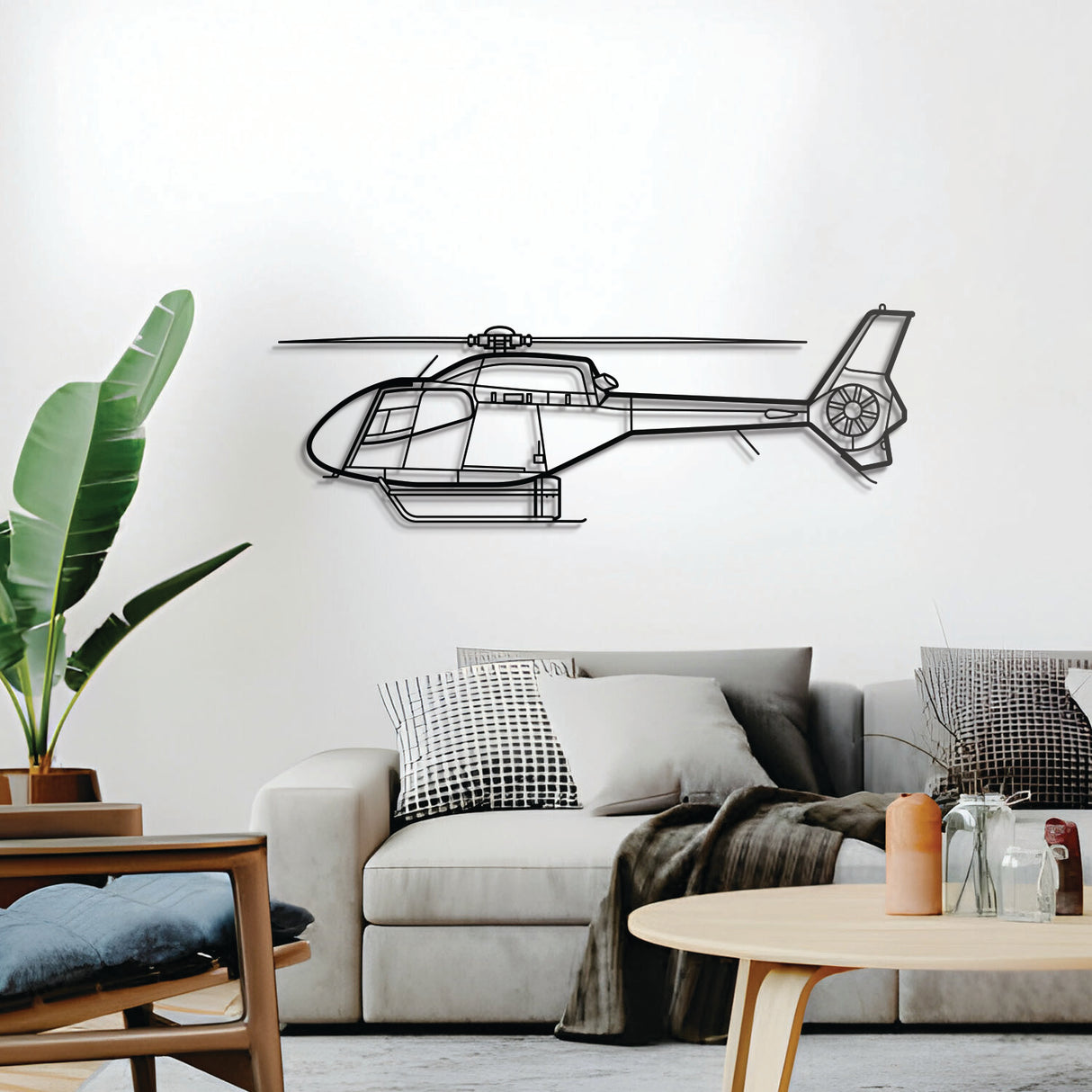 Eurocopter EC120T2 rotorcraft wall décor – sleek aviation design, perfect for hangar, office, or living space