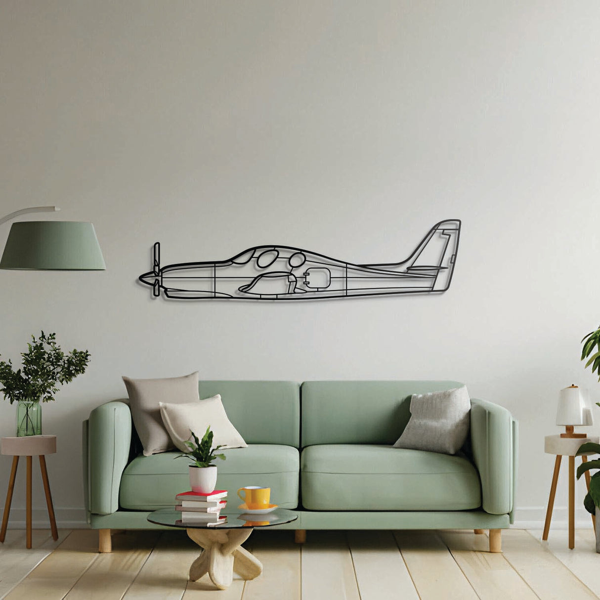 Premium Evolution metal wall art, no‑assembly under 40″, sleek matte textured steel ideal for hangar or modern interiors