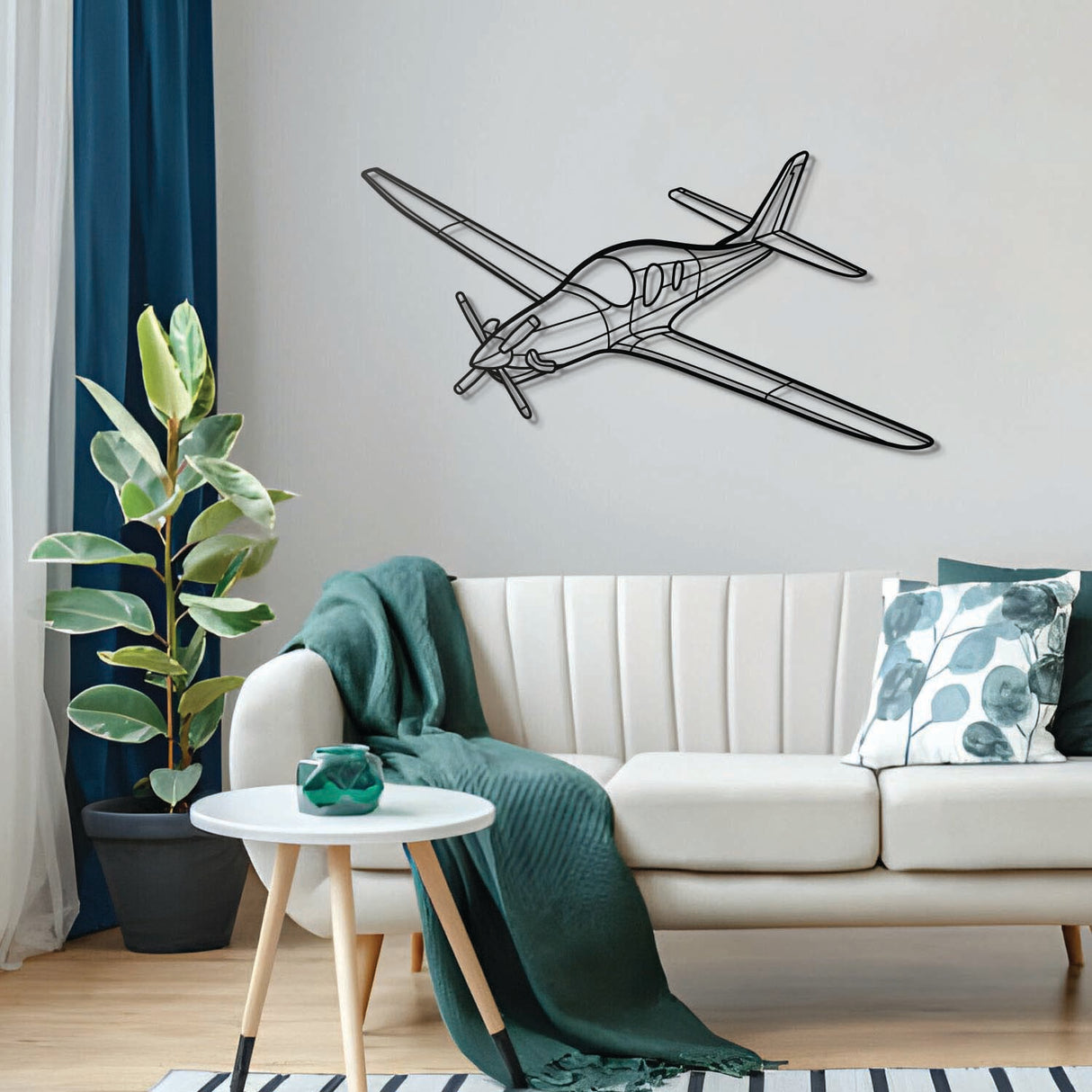 Premium Evolution Angle metal wall art, no-assembly for sizes under 40″—sleek matte textured steel ideal for hangar or modern interiors