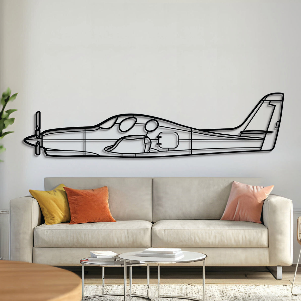 Evolution metal aircraft wall art in 2 mm laser‑cut steel with matte powder‑coated textured finish and 3D elevation screws