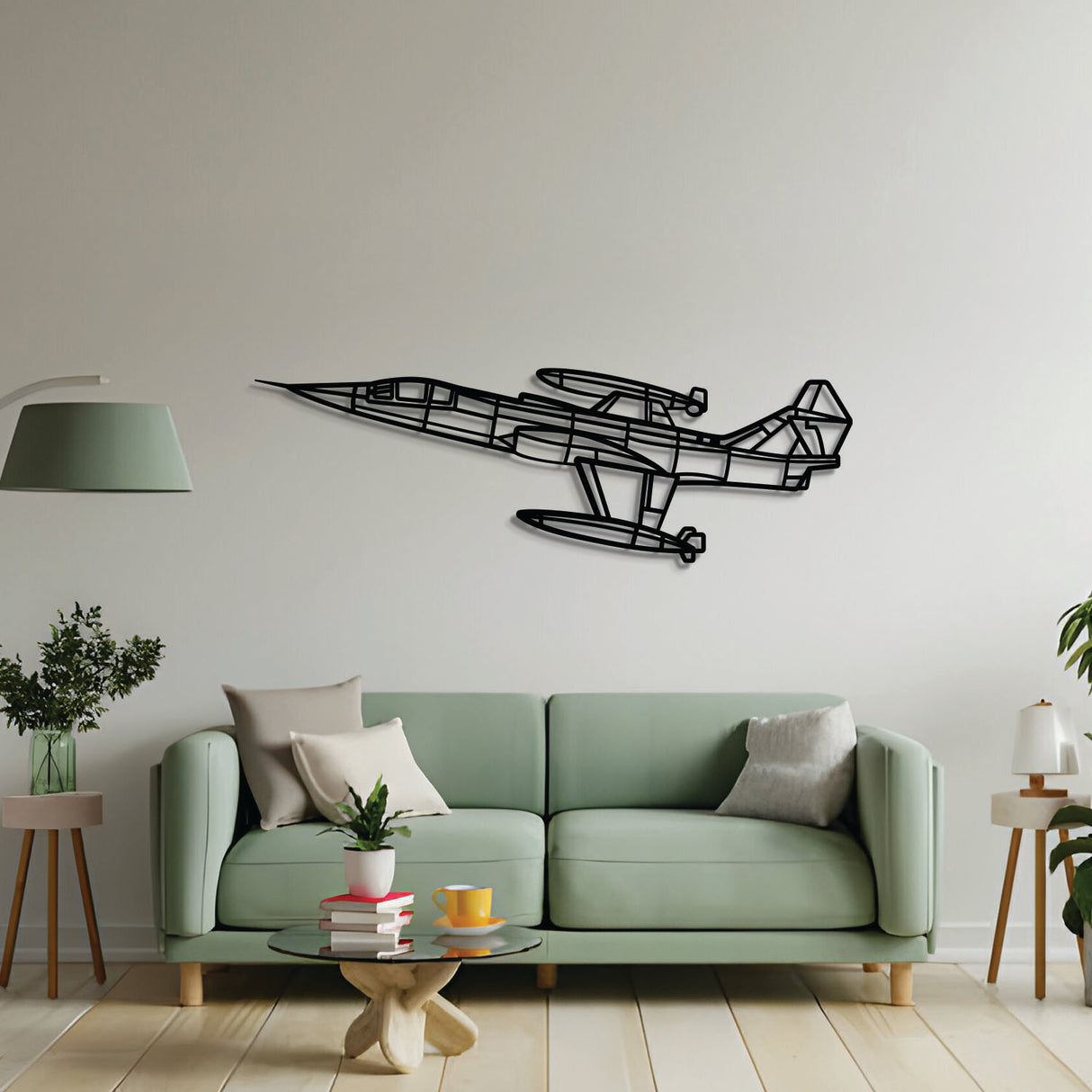 Navigate Craft F‑104G Starfighter décor, ready-to-hang with elevation screws, ideal aviation gift for avgeeks