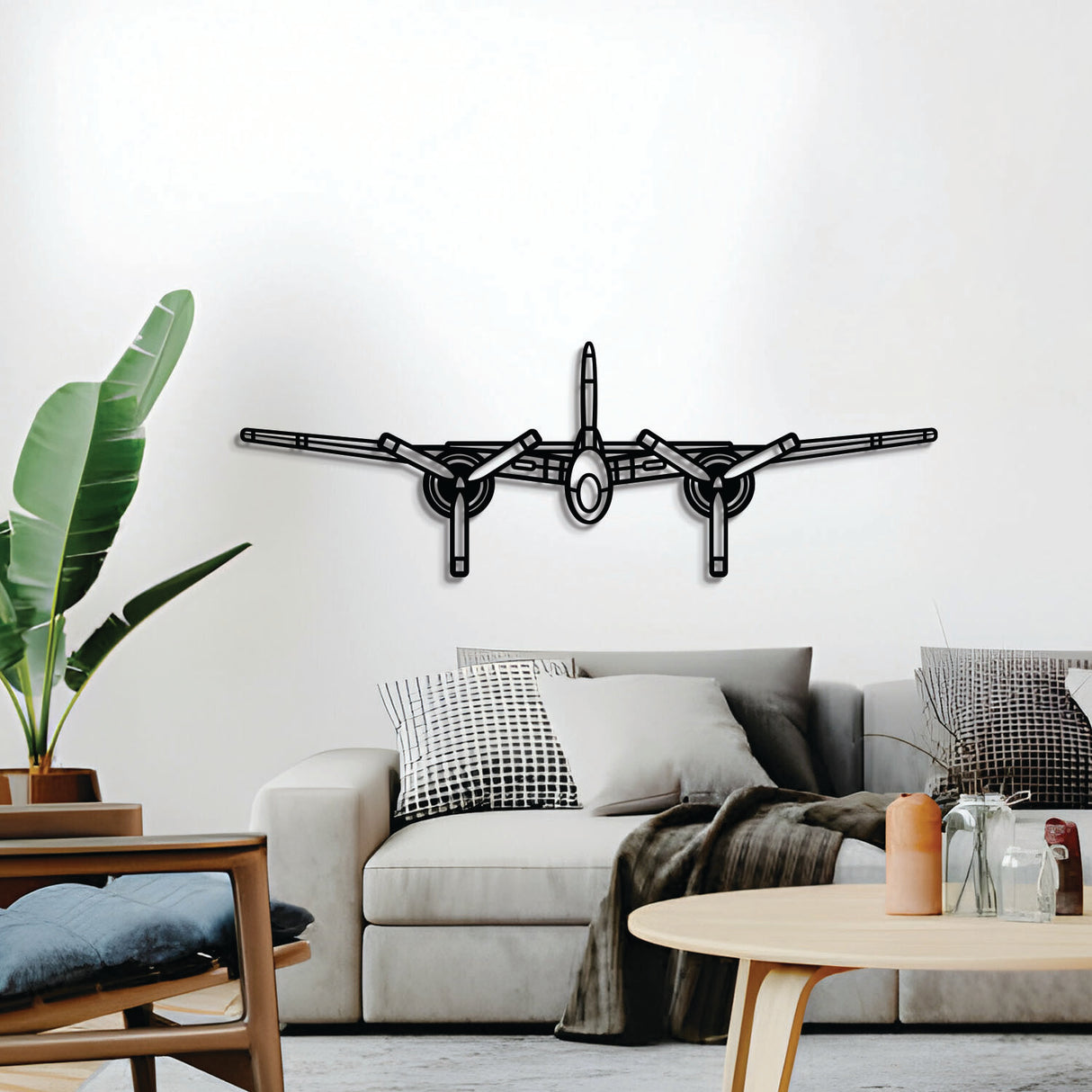 Navigate Craft Tigercat airplane décor, ready-to-hang with elevation screws, ideal gift for aviation enthusiasts
