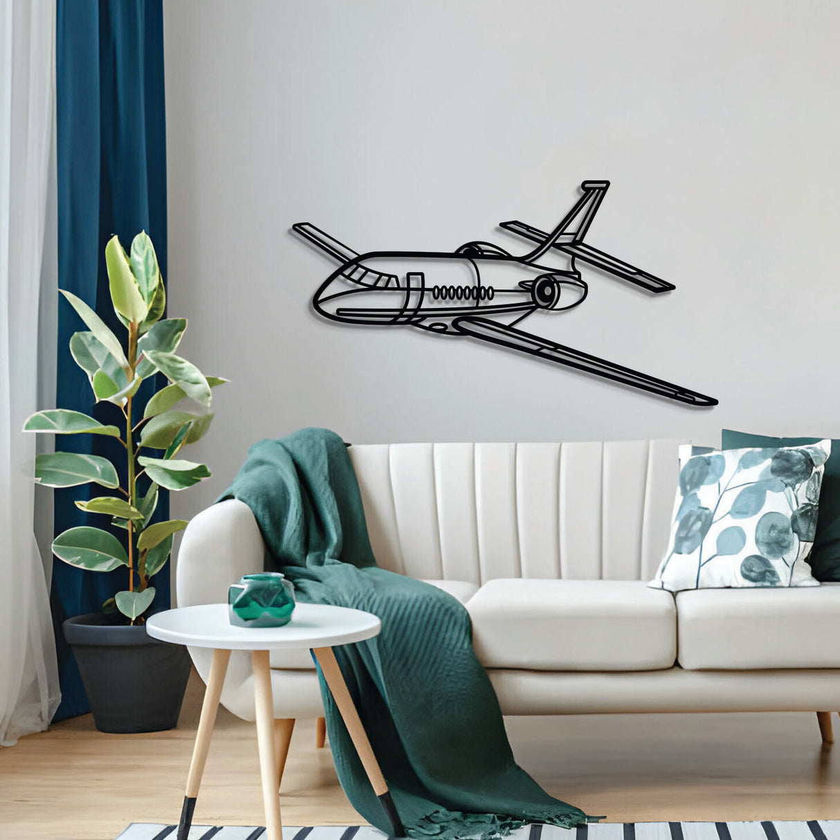 Matte-finish Falcon 2000 aircraft wall art, perfect avgeek gift for aviation enthusiasts on special occasions