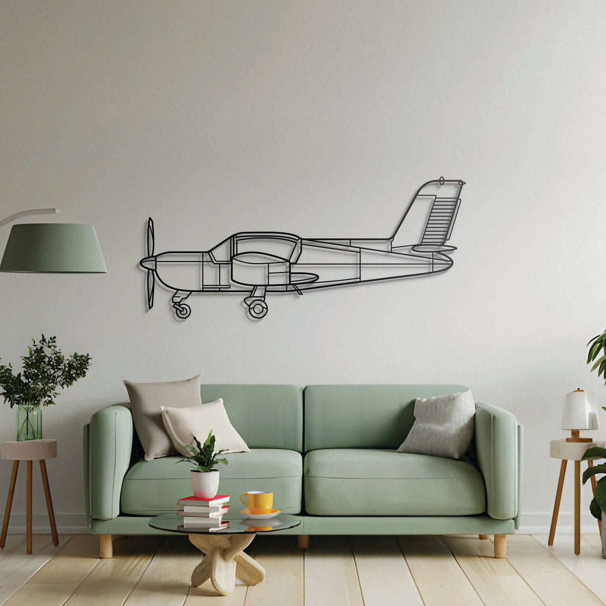 Aviation décor: Rallye metal wall art in matte steel, floating 3D effect, ideal for hangar or office