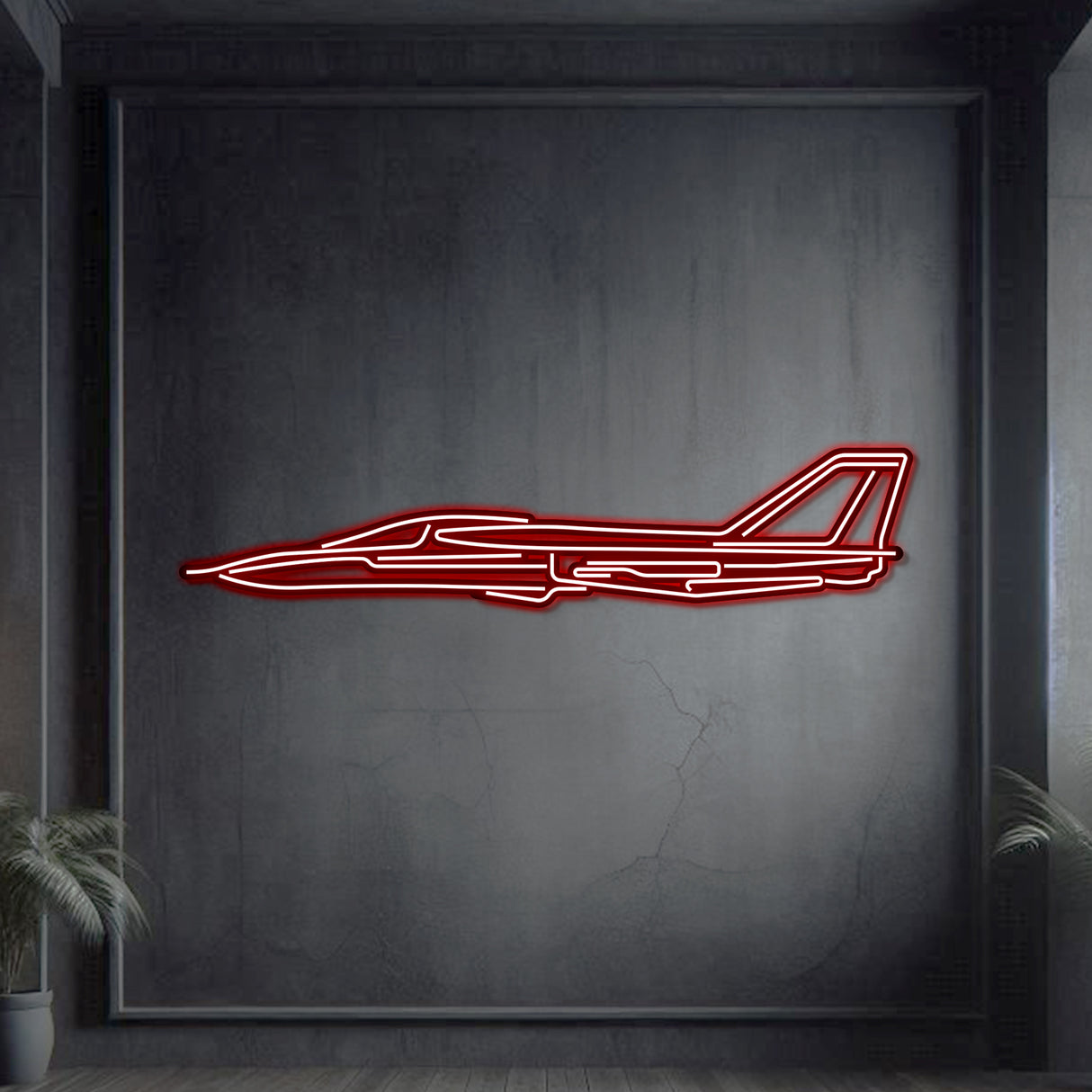 Matte‑finish F‑111 Aardvark neon aircraft wall art—iconic aviation gift for special occasions like retirements or milestone anniversaries