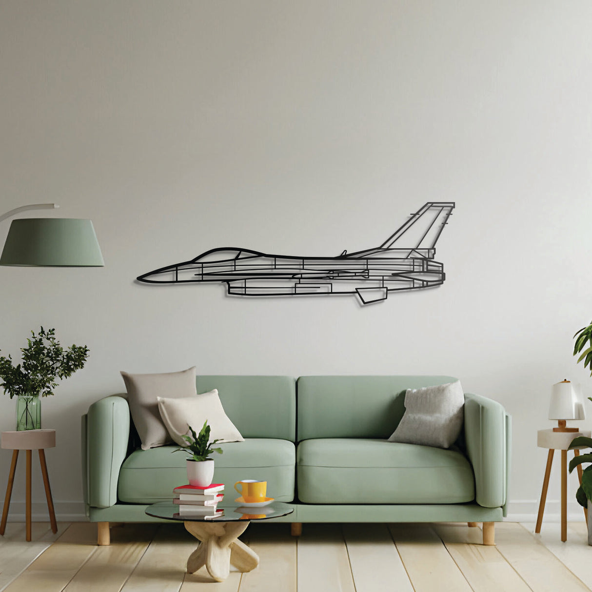 F-16C Block 50 metal airplane wall art – handcrafted aviation gift for pilots and enthusiasts