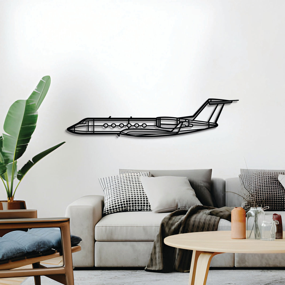 Navigate Craft GIV‑SP airplane décor, ready‑to‑hang with elevation screws, aviation gift idea