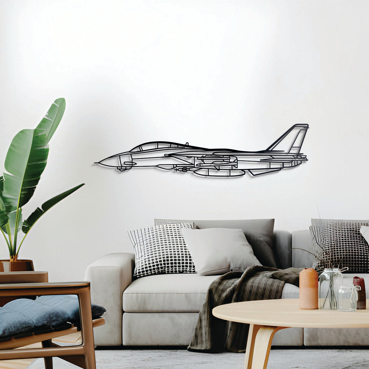 F-14 Tomcat fighter jet wall décor – iconic aviation design, perfect for hangar, office, or living space