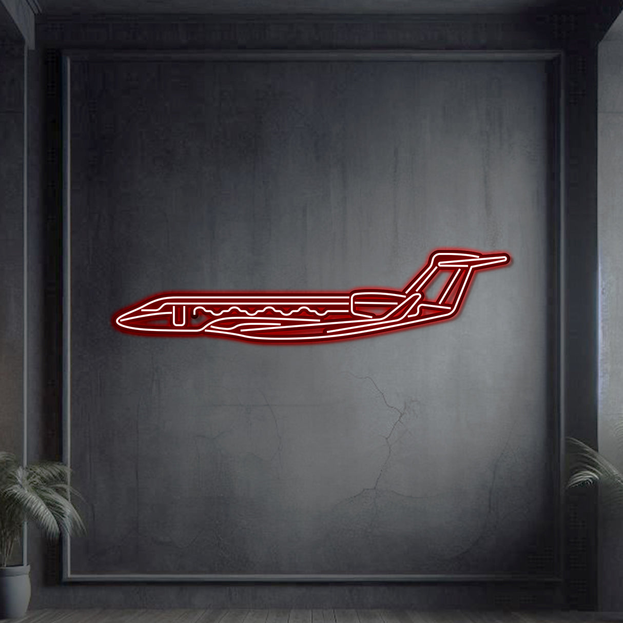 Matte-finish G650 neon aircraft wall art, iconic aviation heritage gift for special occasions like corporate milestones or retirement