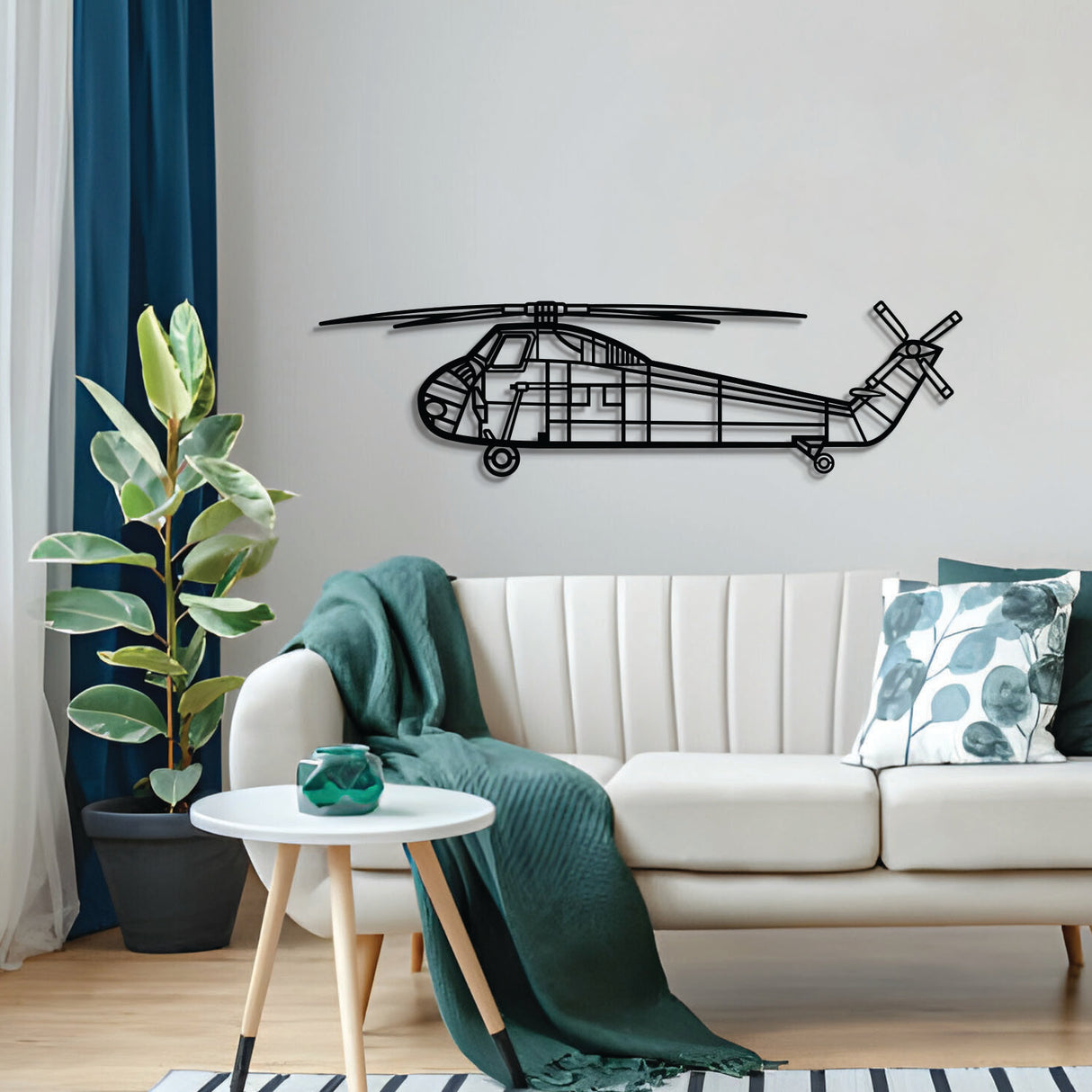 Matte-finish H-34 aircraft wall art, perfect avgeek gift for aviation enthusiasts on special occasions