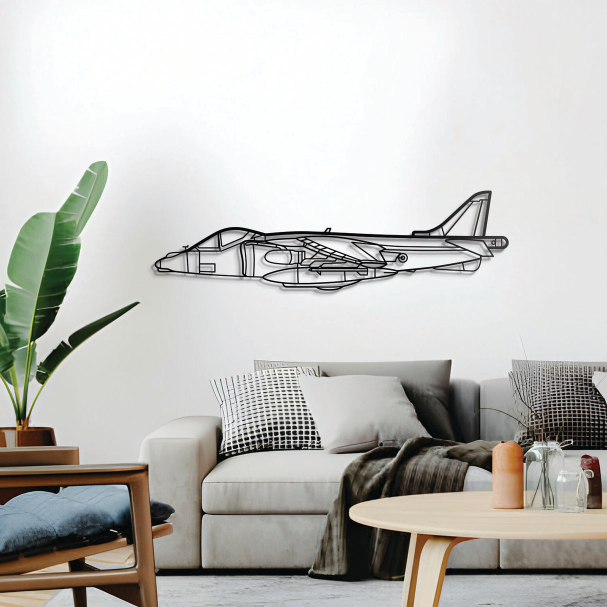 Harrier GR7 fighter jet wall décor – sleek aviation design, perfect for hangar, office, or living space