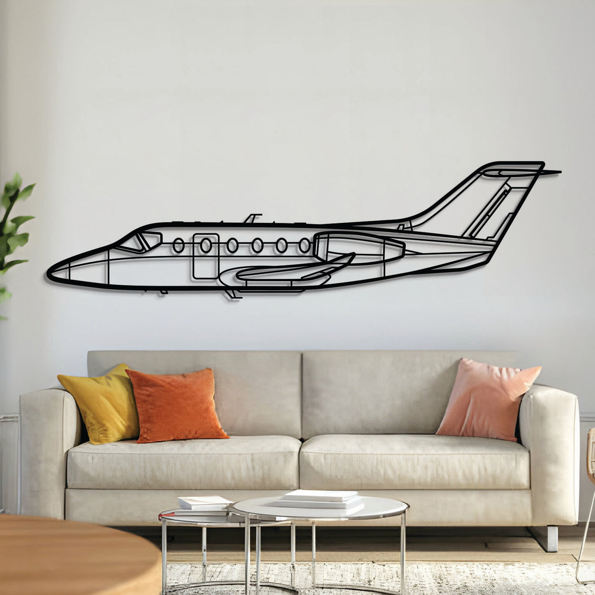 Hawker 400 metal aircraft wall art for aviation themed home décor