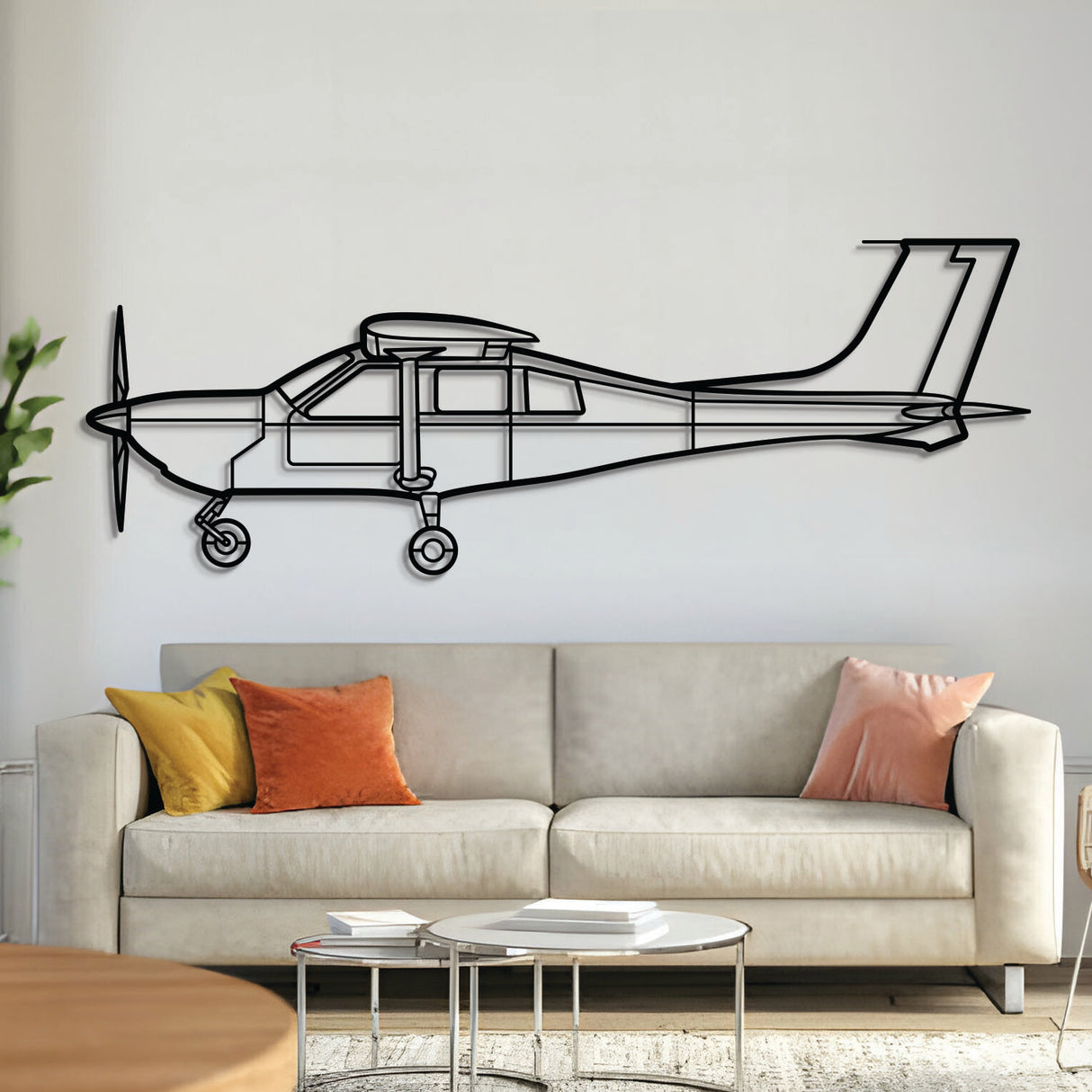 J500 aircraft silhouette metal wall art – laser‑cut 2 mm steel with textured matte powder‑coat finish, ready to hang