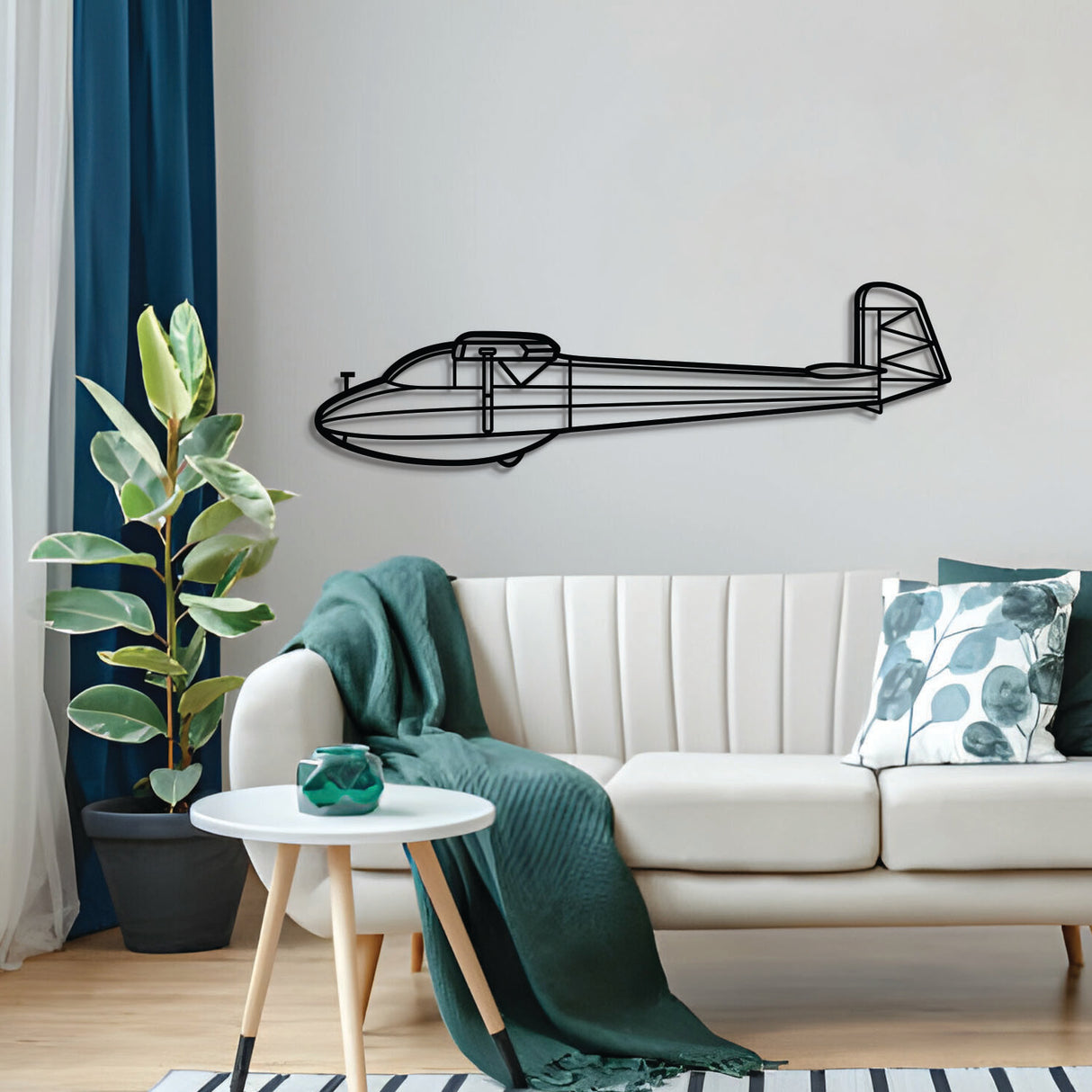 Navigate Craft KA‑4 airplane décor, ready‑to‑hang with elevation screws, aviation gift idea