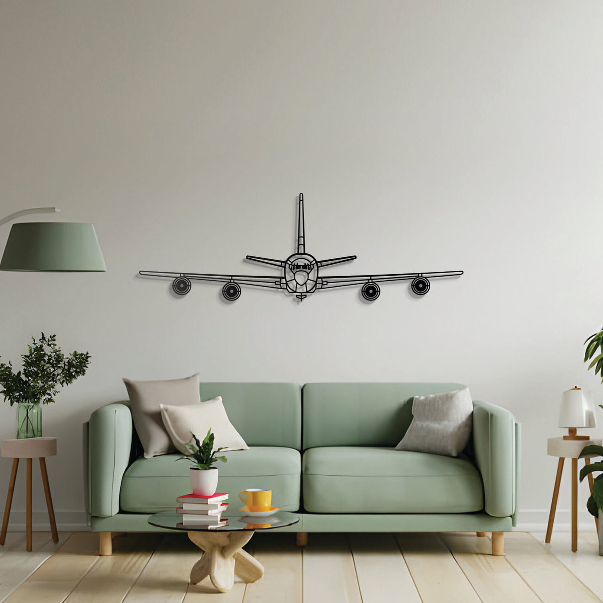 Aviation décor standout: KC-135R Stratotanker laser-cut steel wall art with matte finish and elevation screws for avgeek-worthy displays