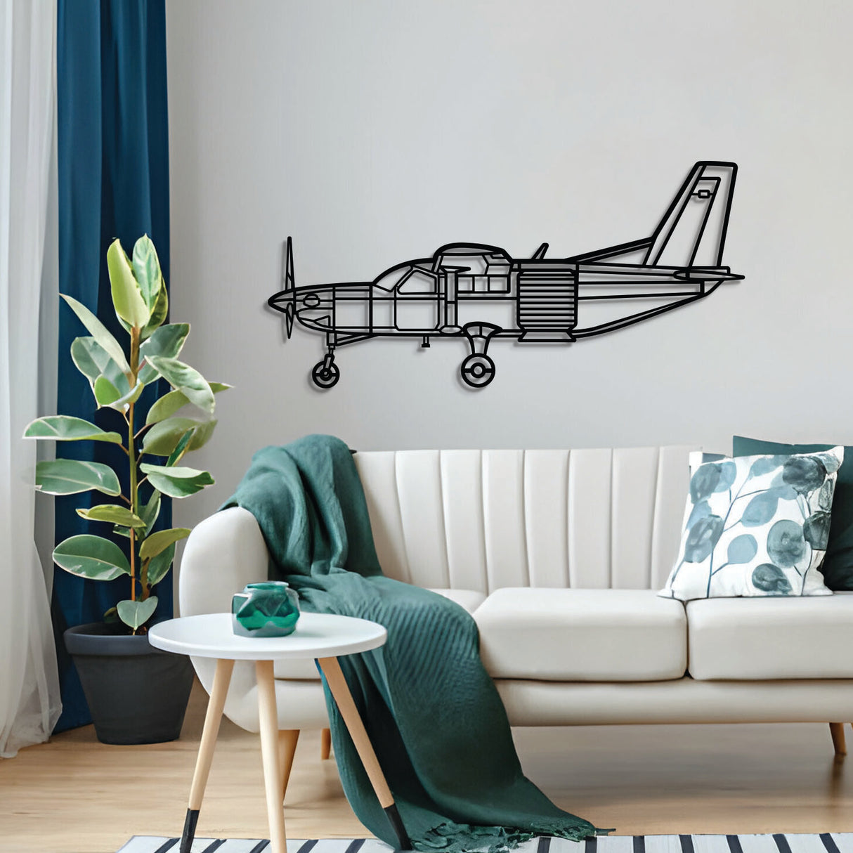 Navigate Craft Kodiak 100 airplane décor, ready-to-hang with elevation screws, aviation gift idea