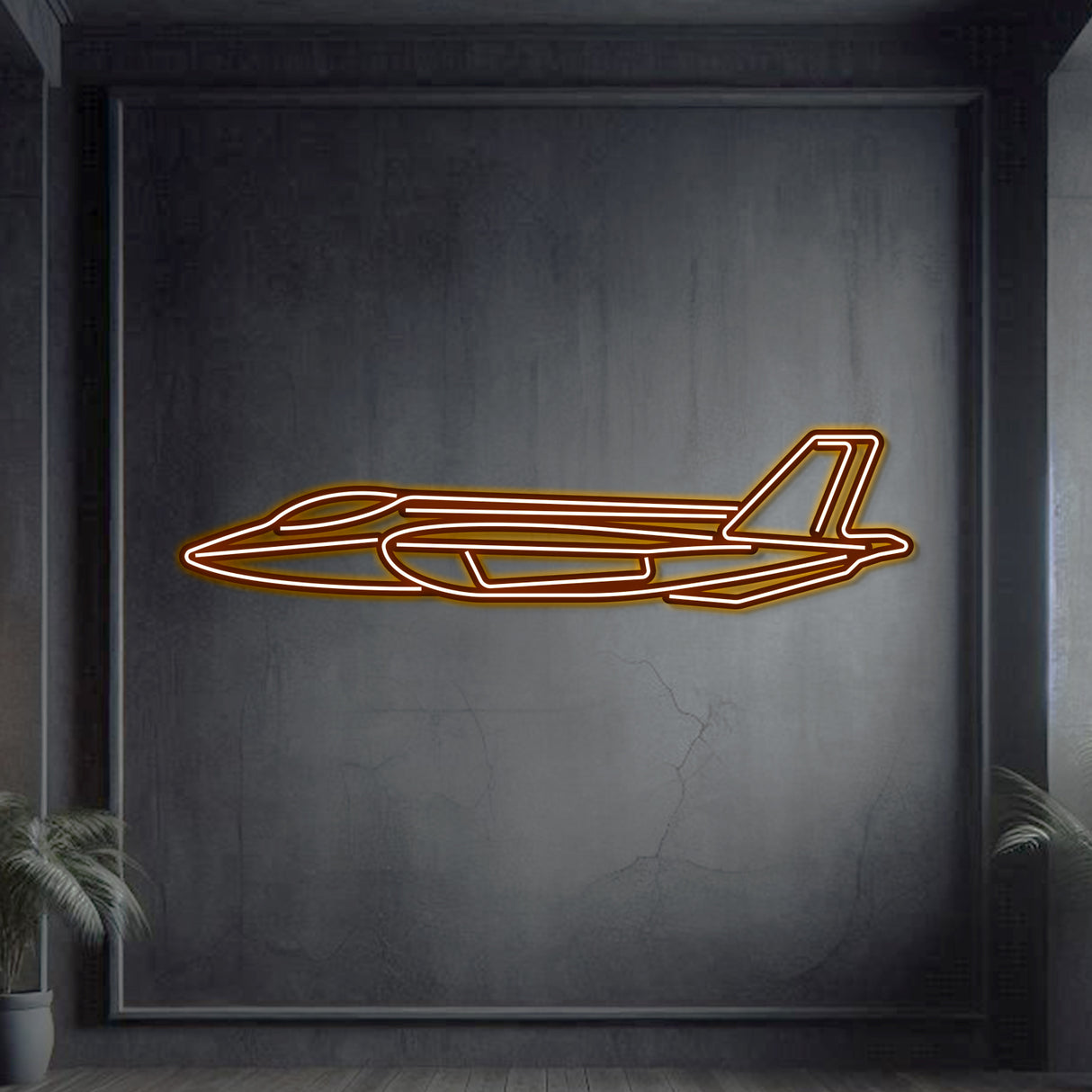 Navigate Craft F‑35A décor, ready‑to‑hang with neon illumination, ideal avgeek gift for fifth‑generation fighter fans