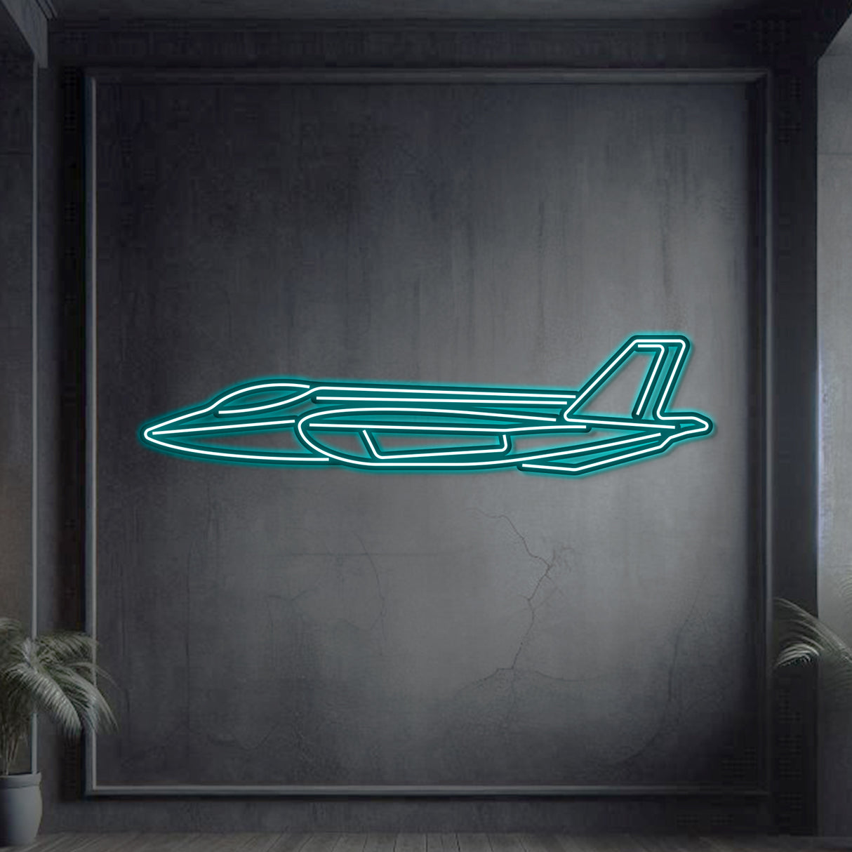 Matte-finish F‑35A Lightning II neon aircraft wall art—a standout aviation heritage gift for retirements or milestone celebrations