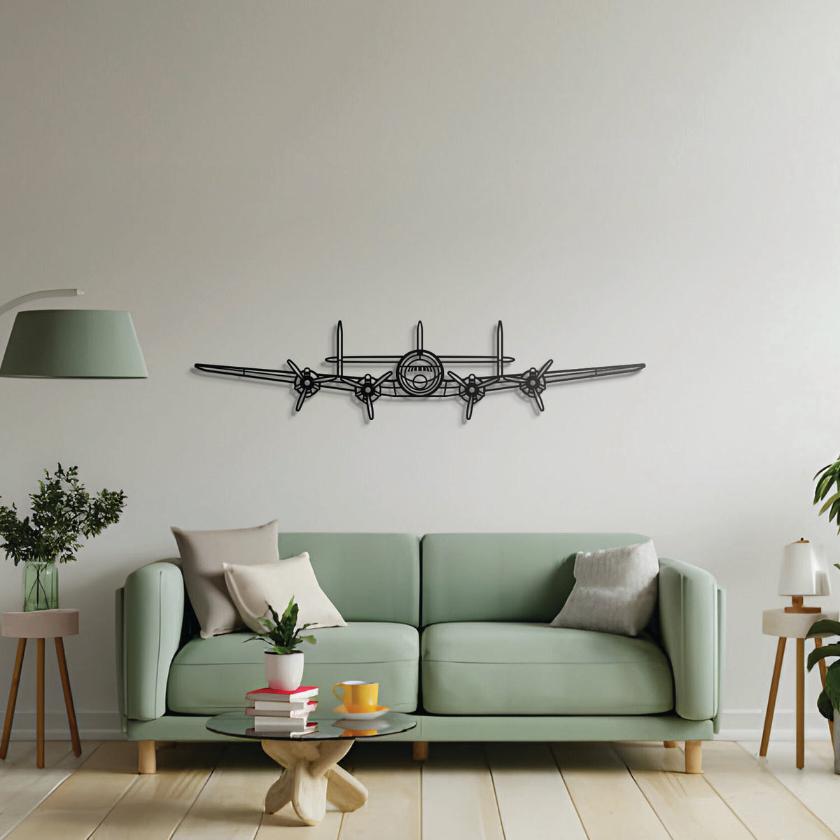 L‑749A Constellation front profile metal art, laser‑cut steel décor for living spaces