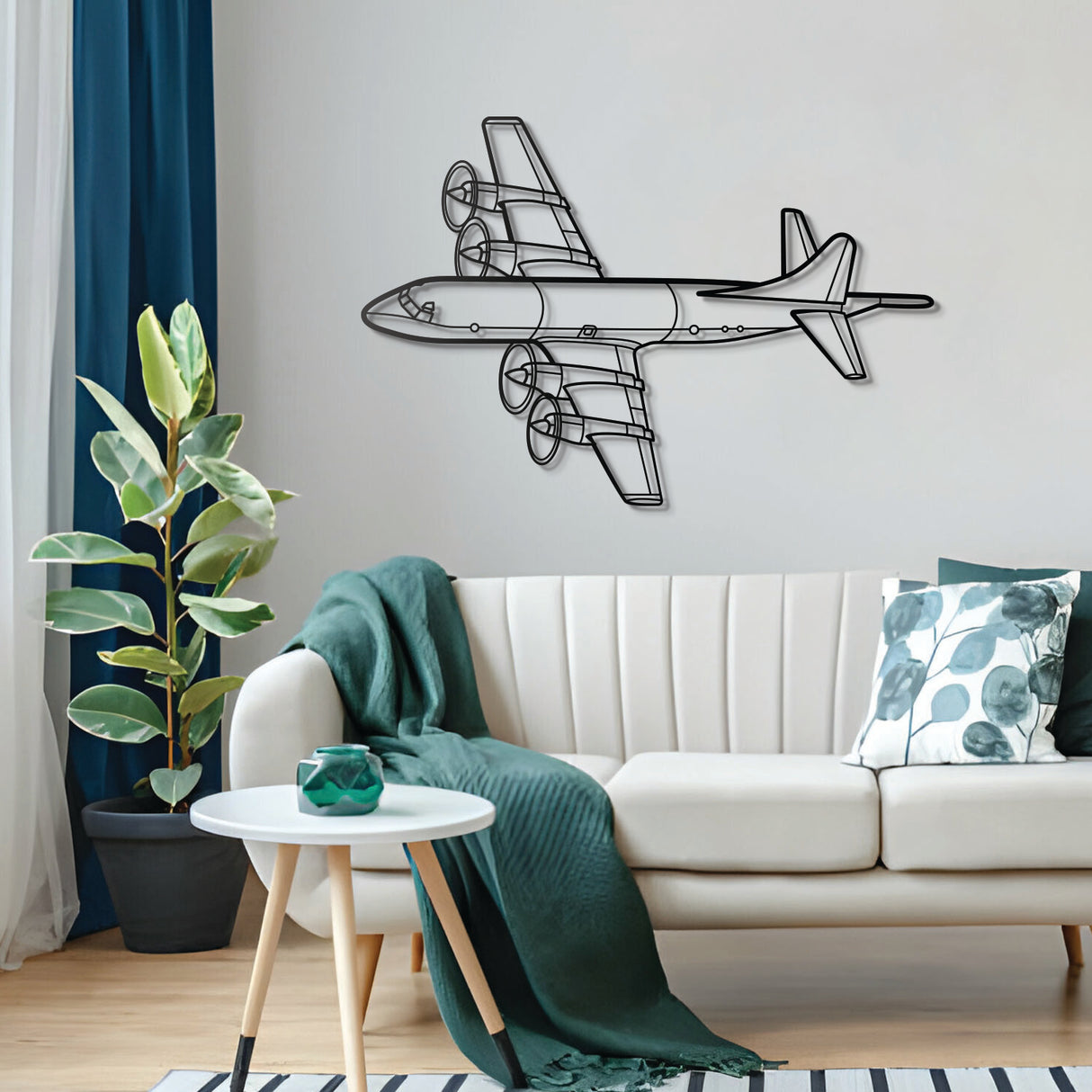 Modern P‑3C Orion metal wall art – aviation enthusiast gift, ready to hang with no assembly required (for sizes under 40")
