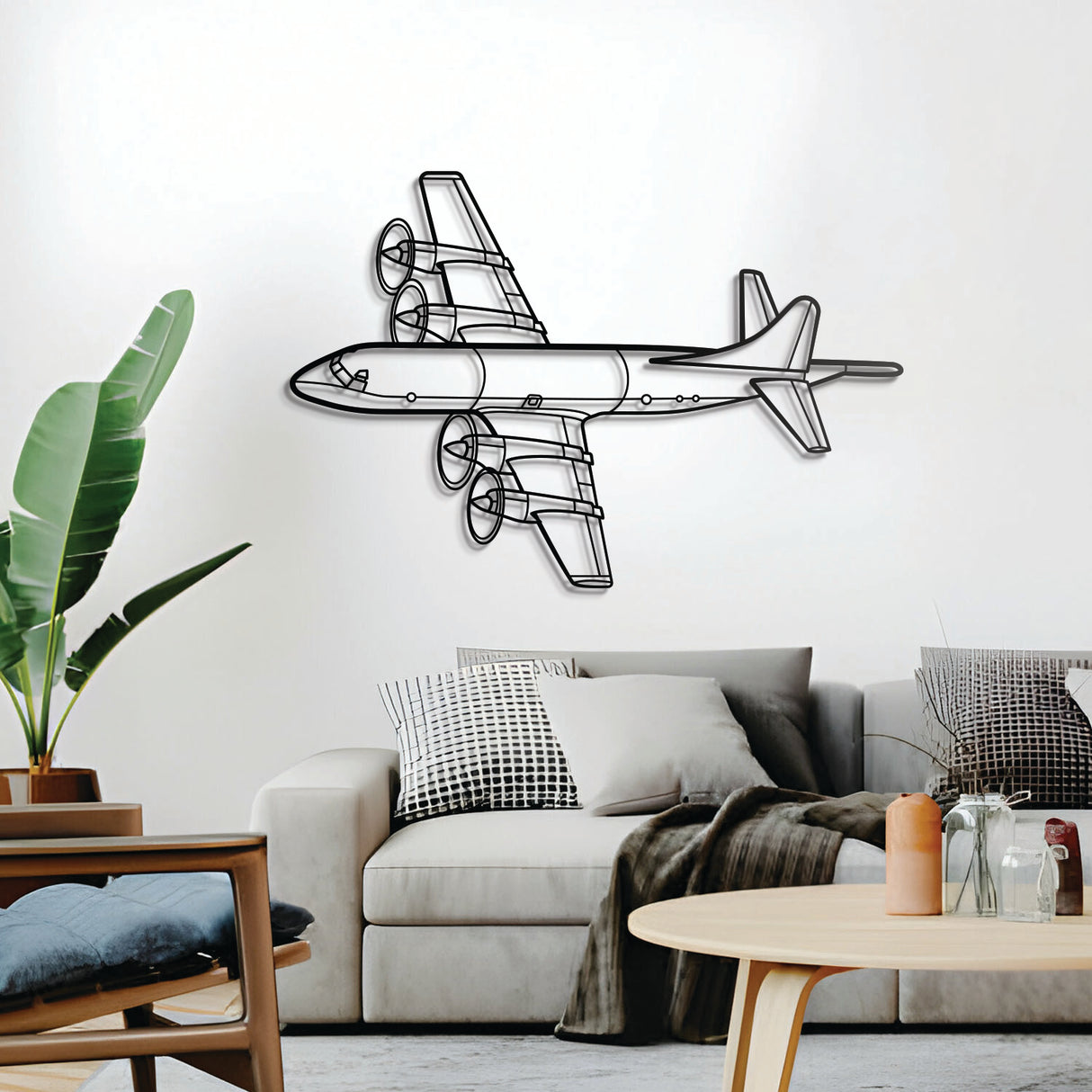 P‑3C Orion aircraft wall décor – sleek aviation silhouette perfect for hangar, office, or living space