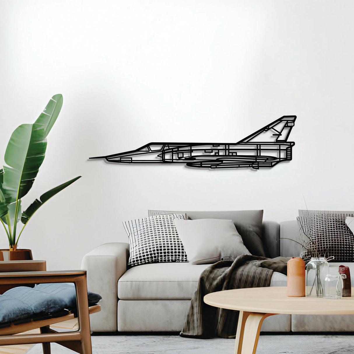 Matte-finish Mirage III aircraft wall art, the perfect avgeek gift for aviation enthusiasts on special occasions