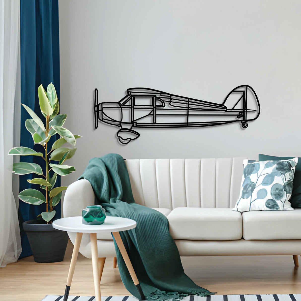 Navigate Craft Model B airplane décor, ready‑to‑hang with elevation screws, aviation gift idea