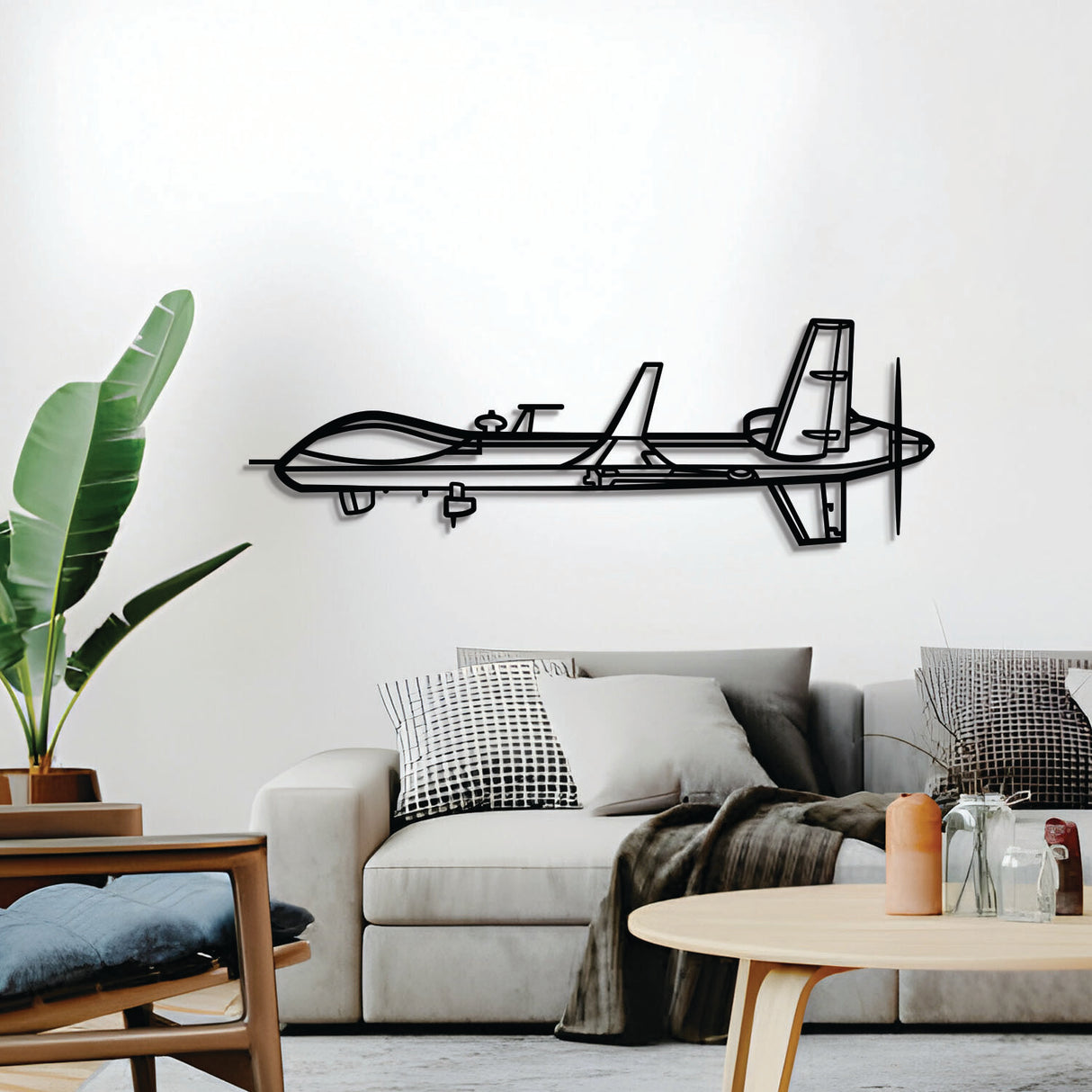 Matte-finish MQ‑9B Reaper aircraft wall art, perfect avgeek gift for aviation enthusiasts on special occasions