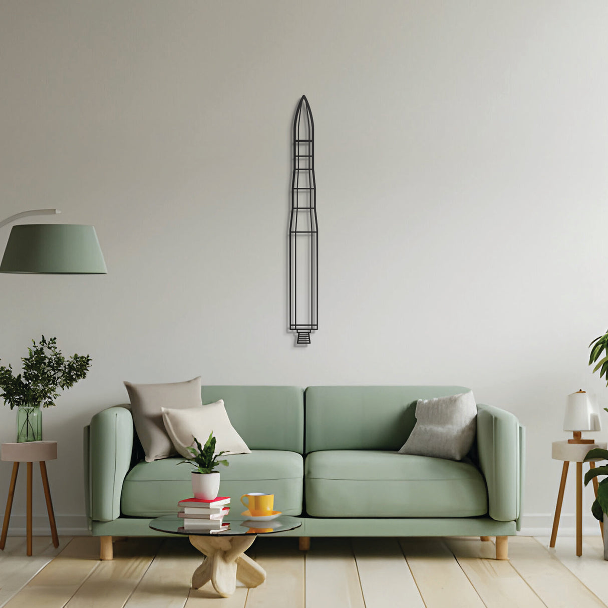 Modern strategic deterrent silhouette – powder‑coated matte finish blends seamlessly with contemporary interiors