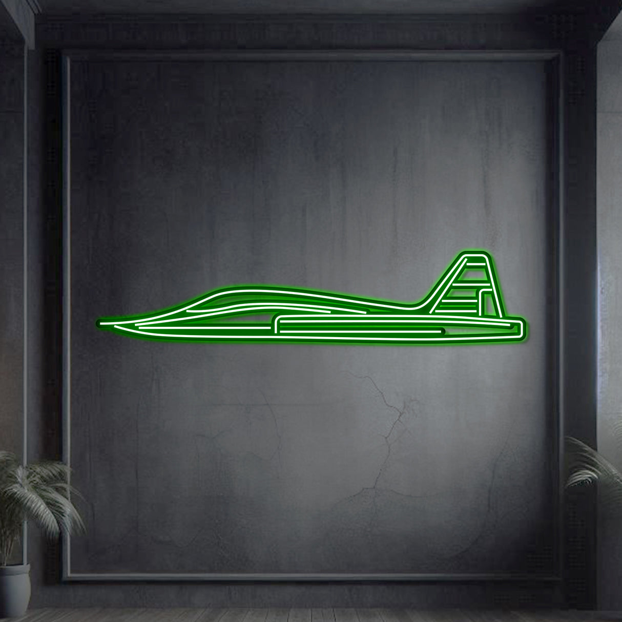 Navigate Craft T‑38 Talon décor, ready‑to‑hang with neon accent, perfect avgeek gift for military pilot enthusiasts