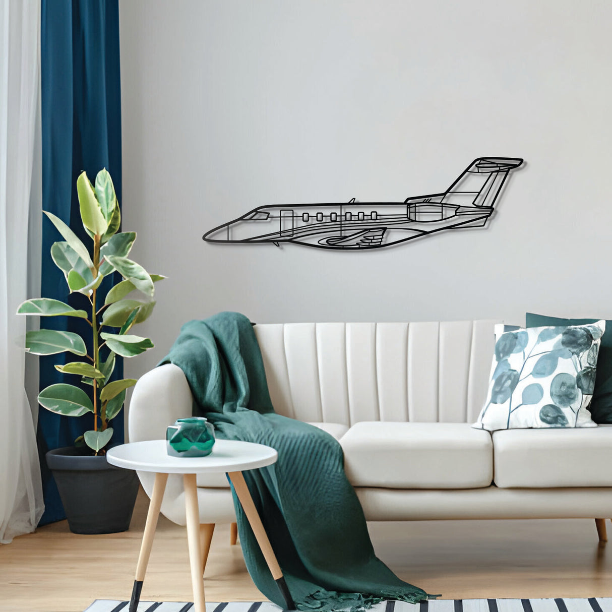 Pilatus PC-24 metal wall piece – handcrafted jet silhouette for aviation enthusiasts and modern interiors