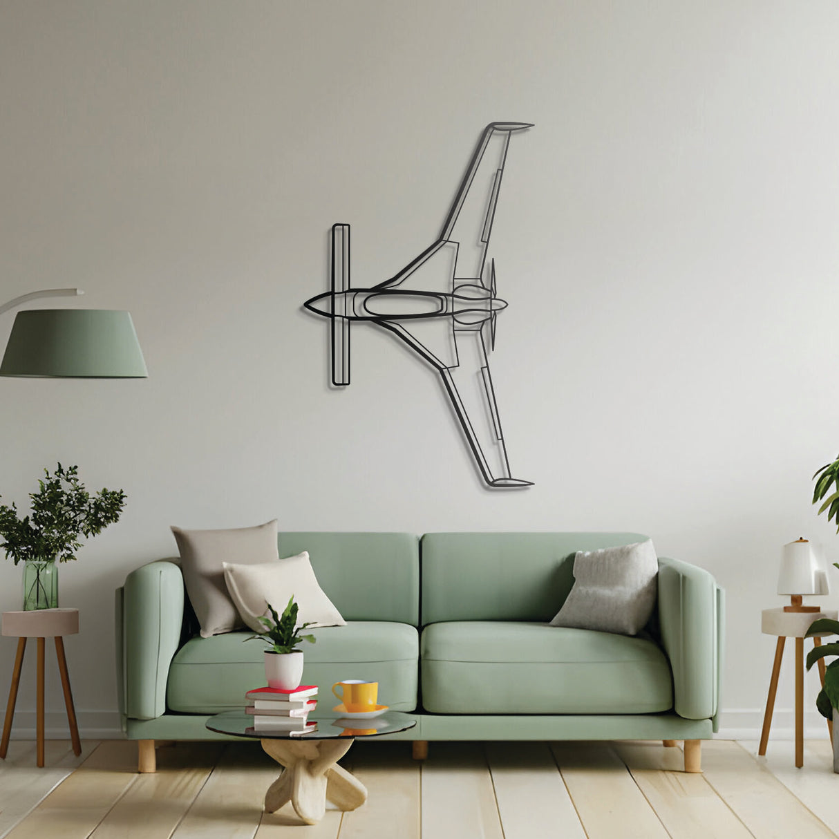 Long‑EZ metal wall décor – precision laser‑cut canard aircraft profile floating off the wall, honoring its legacy as a sleek, long‑range, homebuilt legend