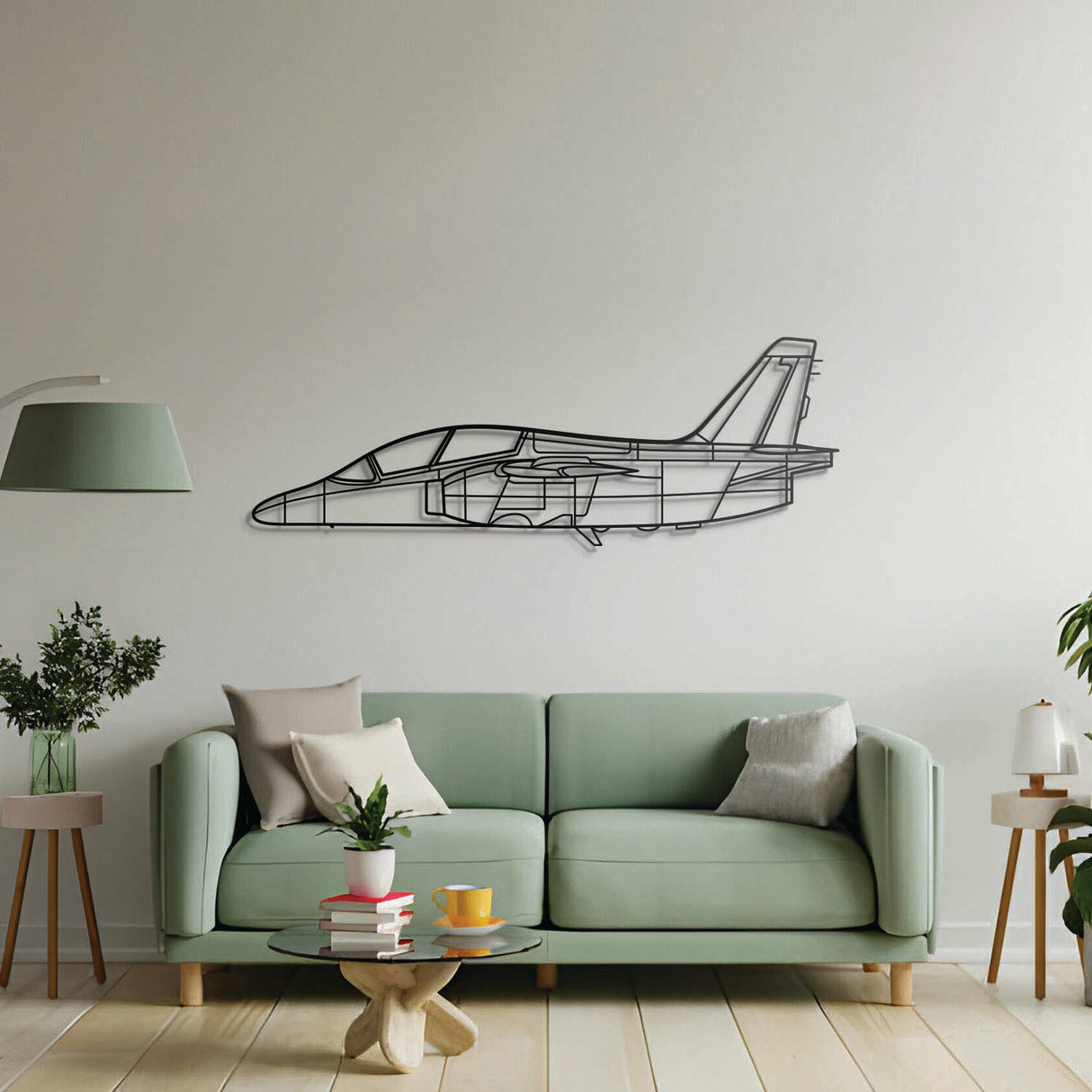 Premium S-211 aircraft wall art, no-assembly under 40″, sleek matte textured steel for hangars or offices