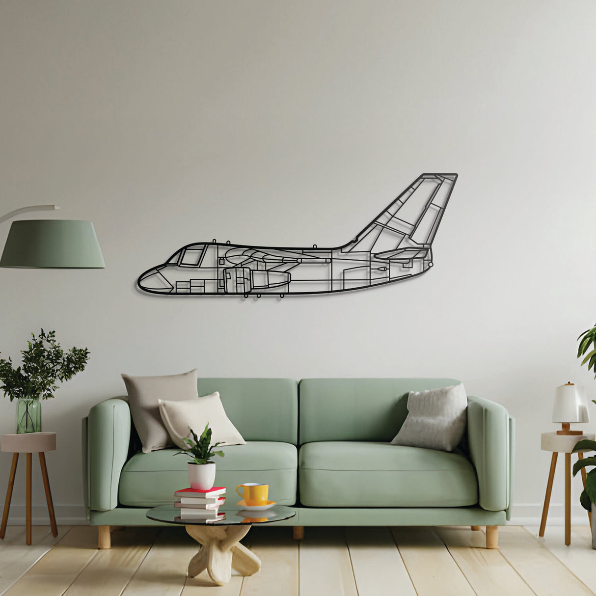 Aviation décor highlight: S‑3 Viking laser‑cut steel wall art with matte finish and elevation screws for avgeek‑styled spaces