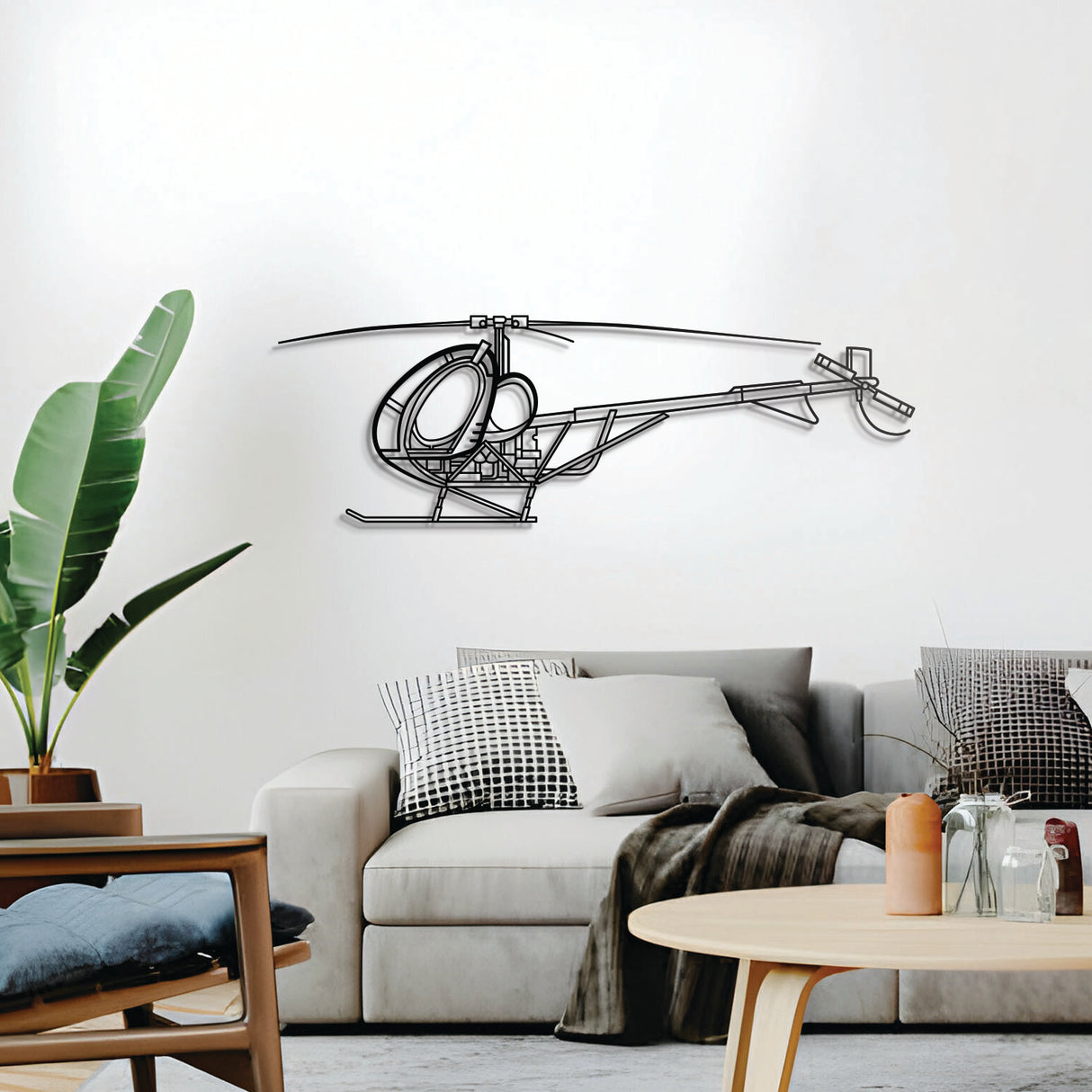 Ready‑to‑hang S300 airplane wall decor, textured dyed steel—perfect aviation enthusiast gift
