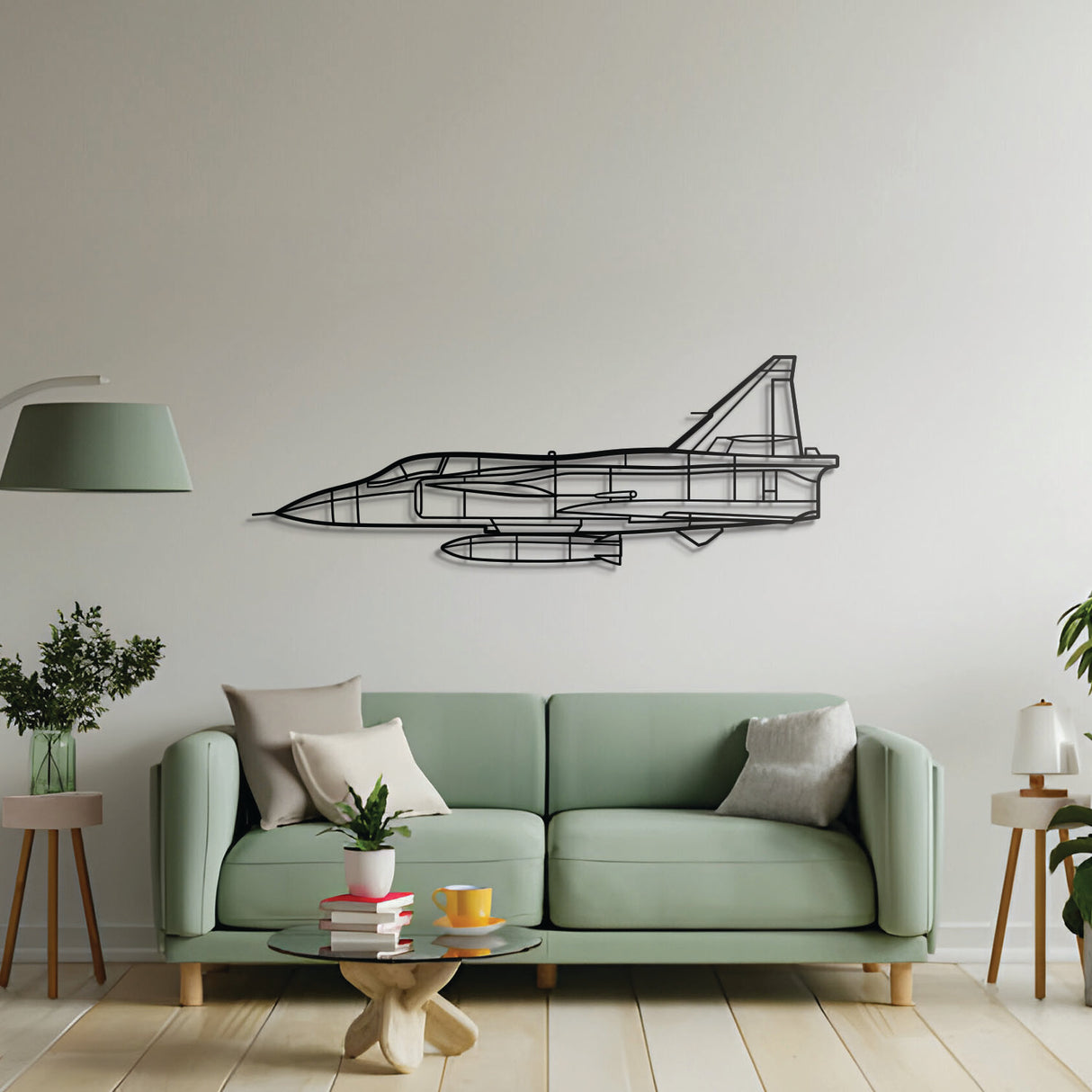 JA37C Viggen interceptor metal art, laser-cut steel ready-to-hang décor for living spaces