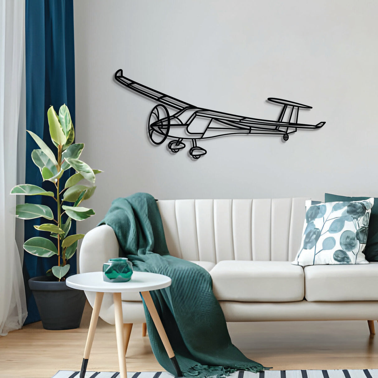 Navigate Craft Sinus Max Angle airplane wall décor, ready-to-hang with elevation screws, aviation gift idea