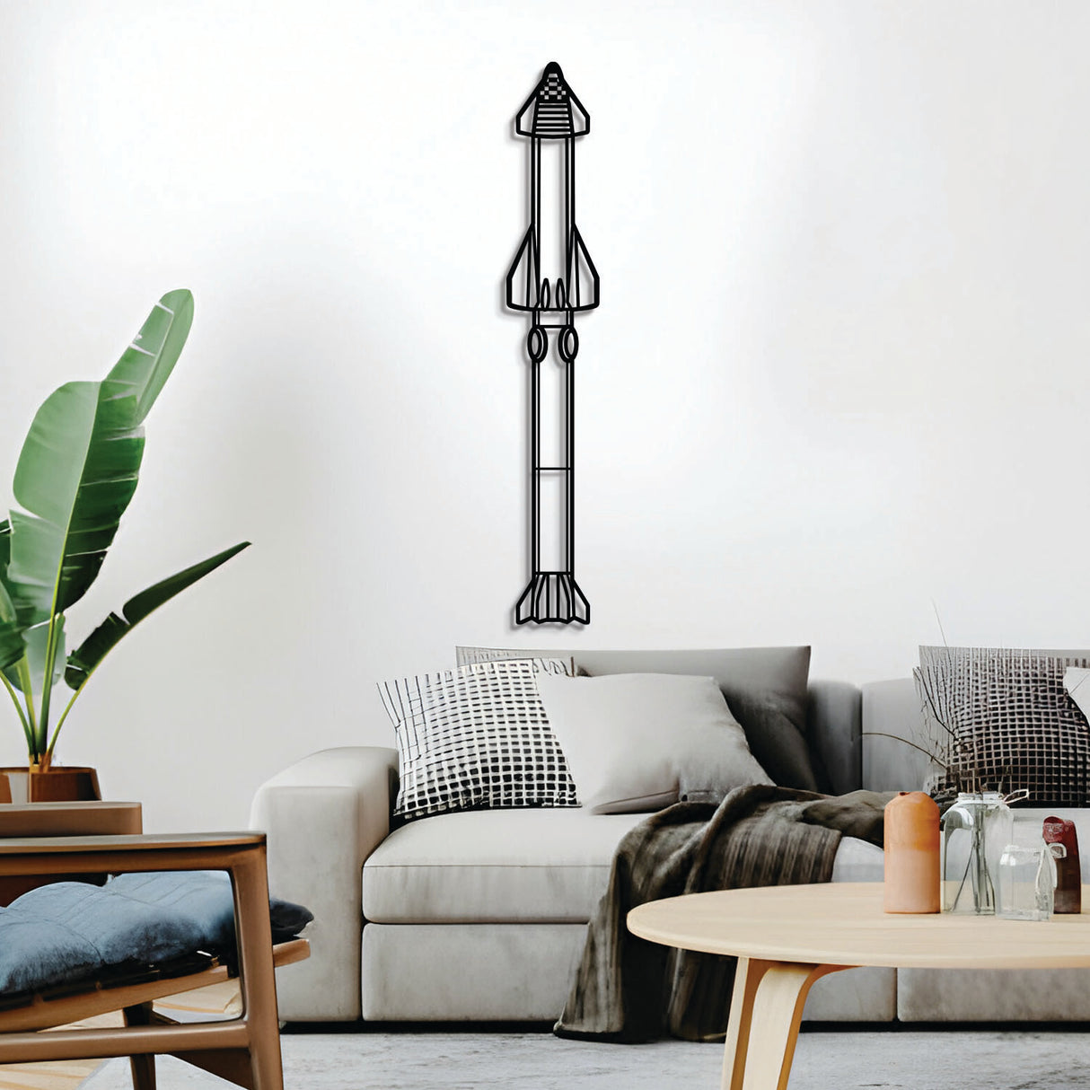 Navigate Craft Starship metal airplane décor, ready-to-hang with elevation screws, aviation gift idea