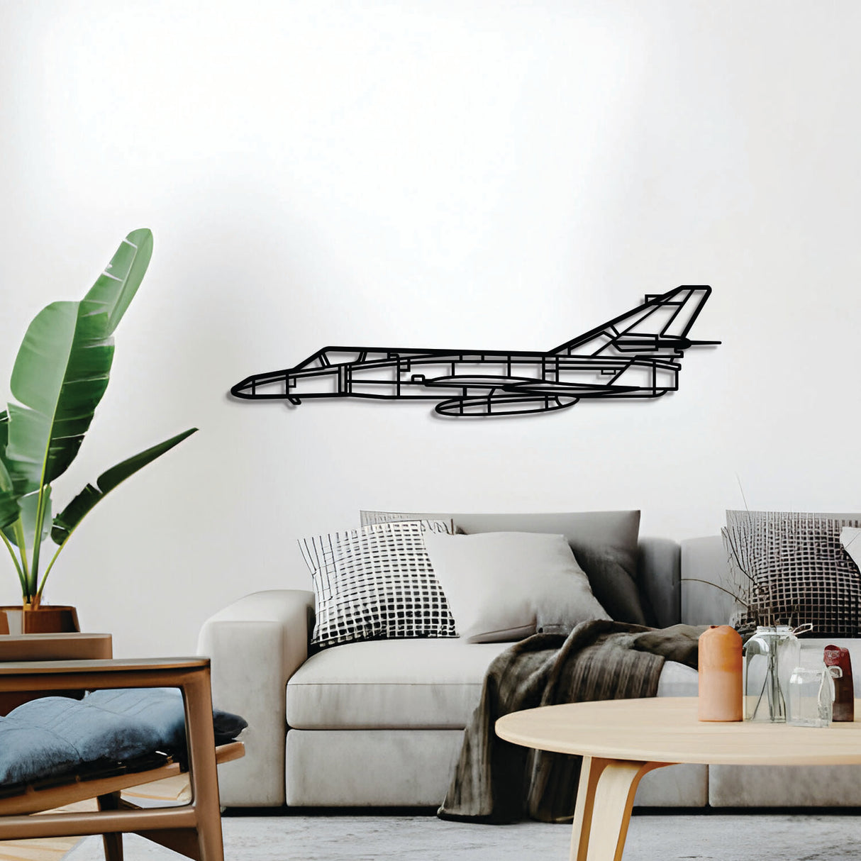 Navigate Craft Super-Étendard Modernisé airplane wall décor, ready-to-hang with elevation screws, aviation gift idea