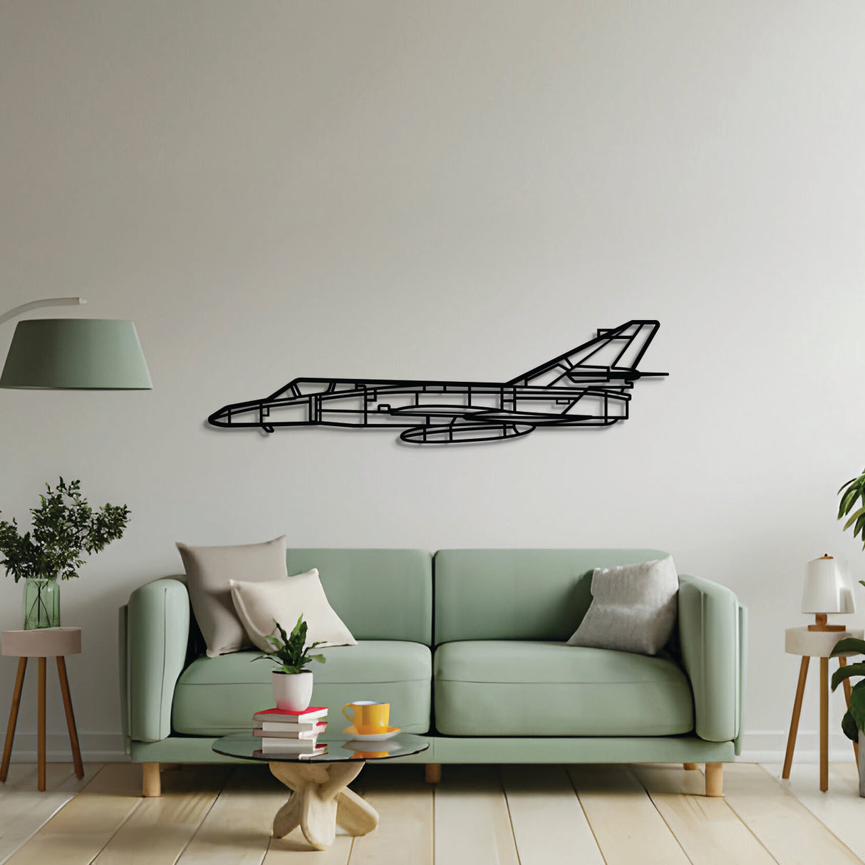 2 mm steel Super-Étendard Modernisé wall art, laser-cut matte finish, floats 1 cm off wall for dynamic 3D effect