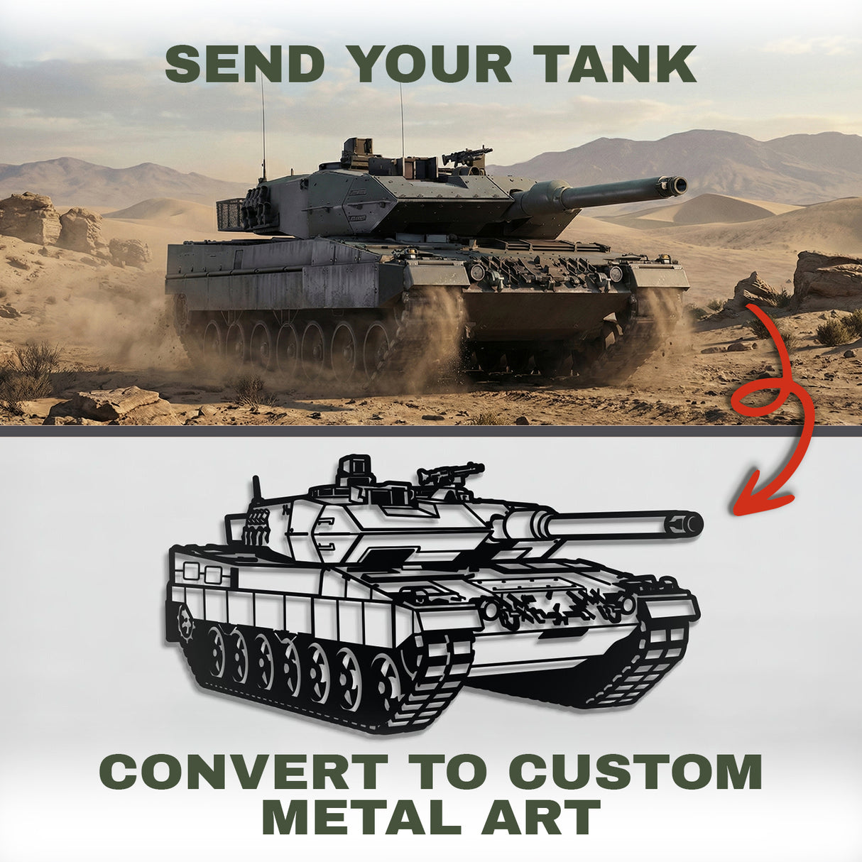 Your Personalized Tank Metal Wall Art - NCP0653