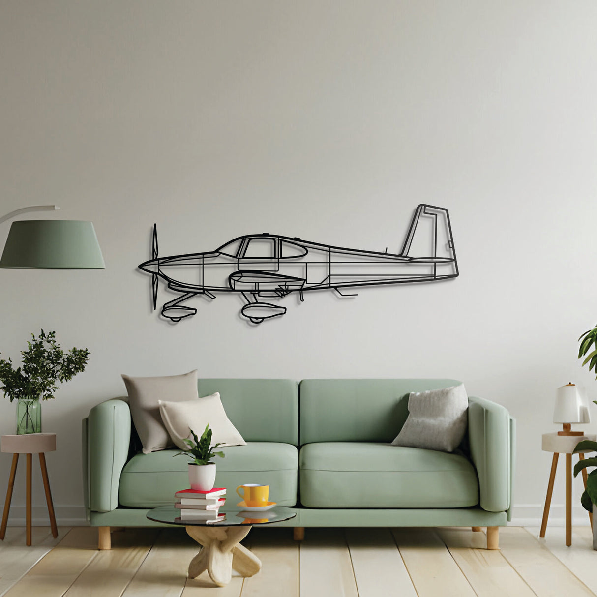RV-10 silhouette wall art – handcrafted black steel kitplane décor ideal for hangar or office