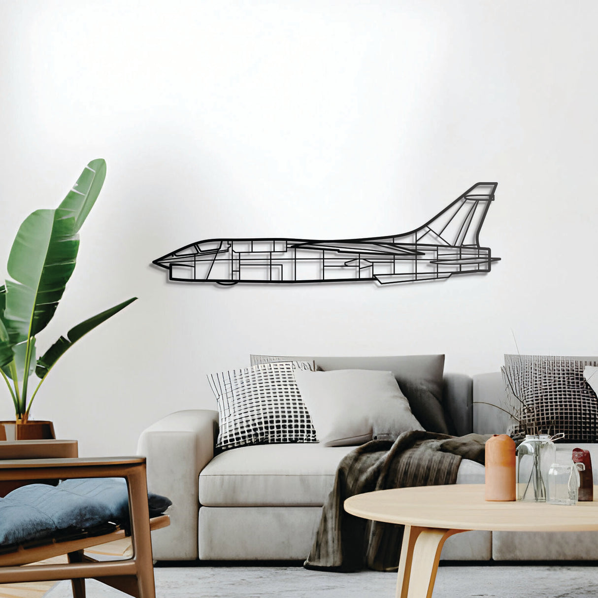 RF‑8G wall décor – elevated slightly off the wall using spacers to create a dramatic 3D shadow effect of the Cuban Missile Crisis’s ‘Photo Crusader