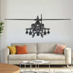 AH-64D Apache Front Metal Aircraft Wall Art - NCP0025