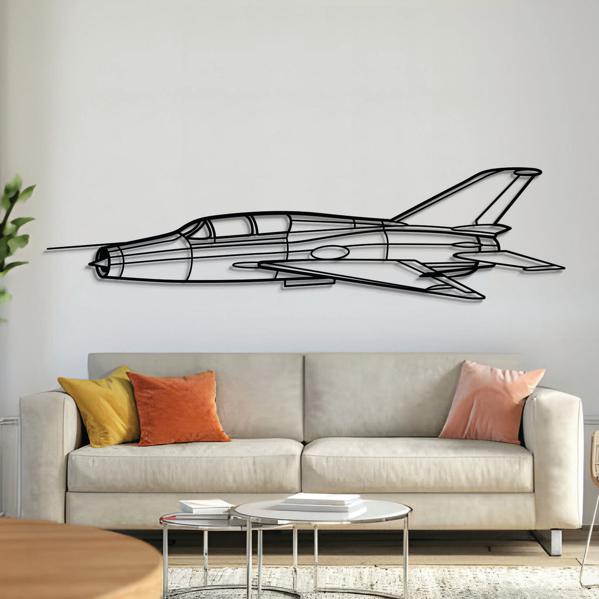 Mig-21 Angle Metal Aircraft Wall Art - NCP0233